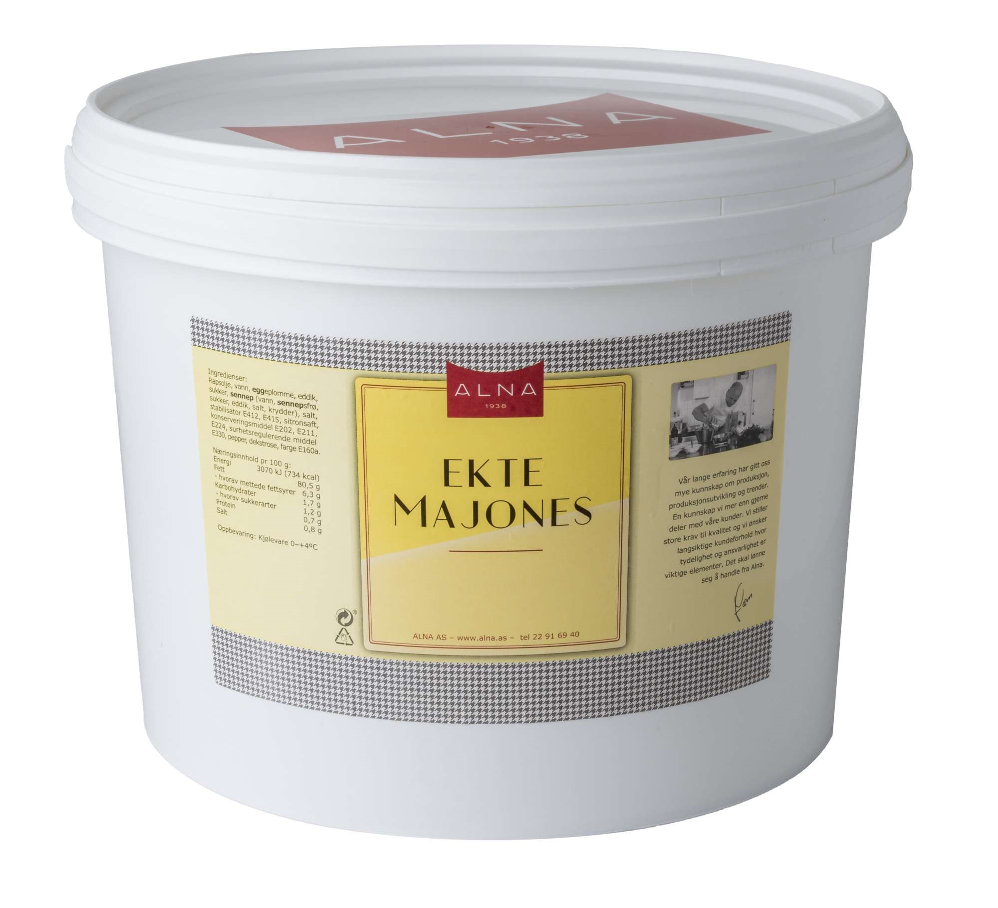 Mayonnaise ekte original 80% bucket  10kg