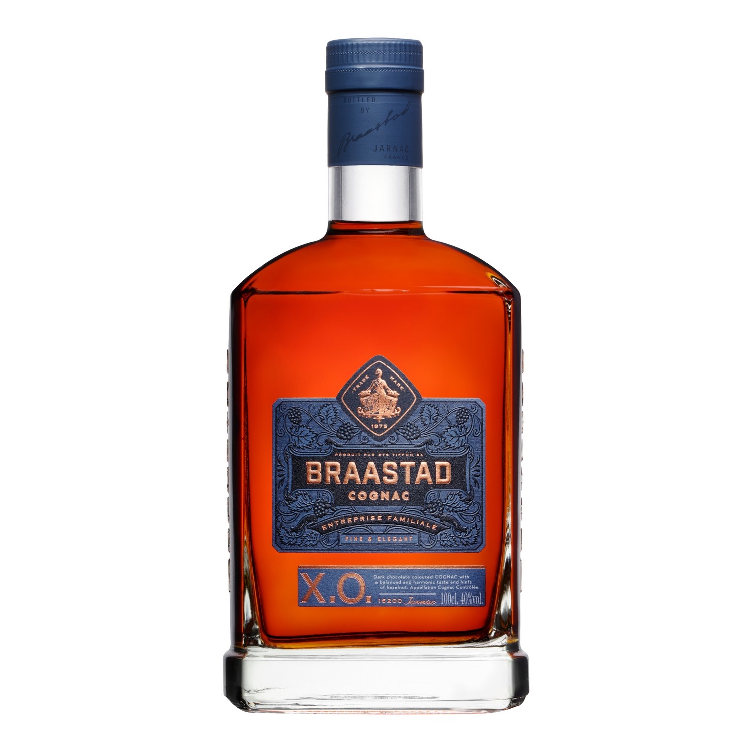 Braastad cognac x.o. fine champagne  40%  1l