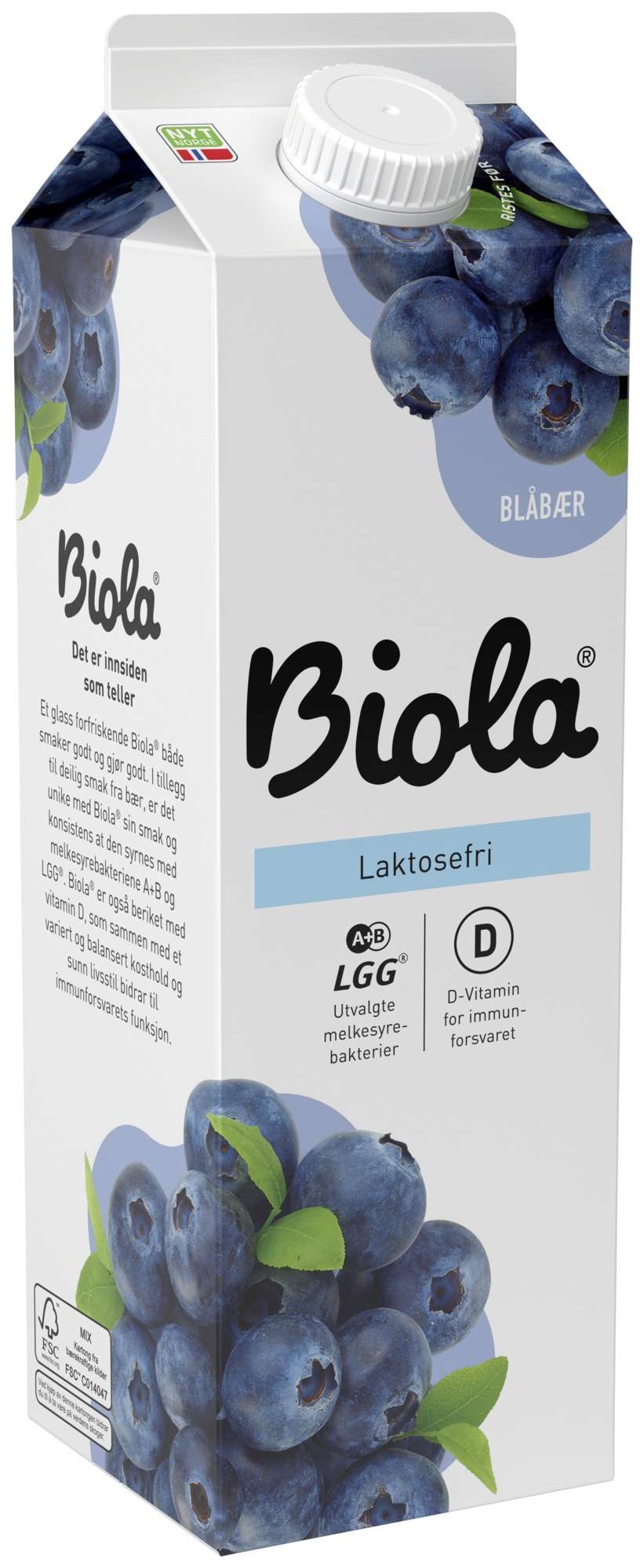 Biola laktosefri blåbær    1000g