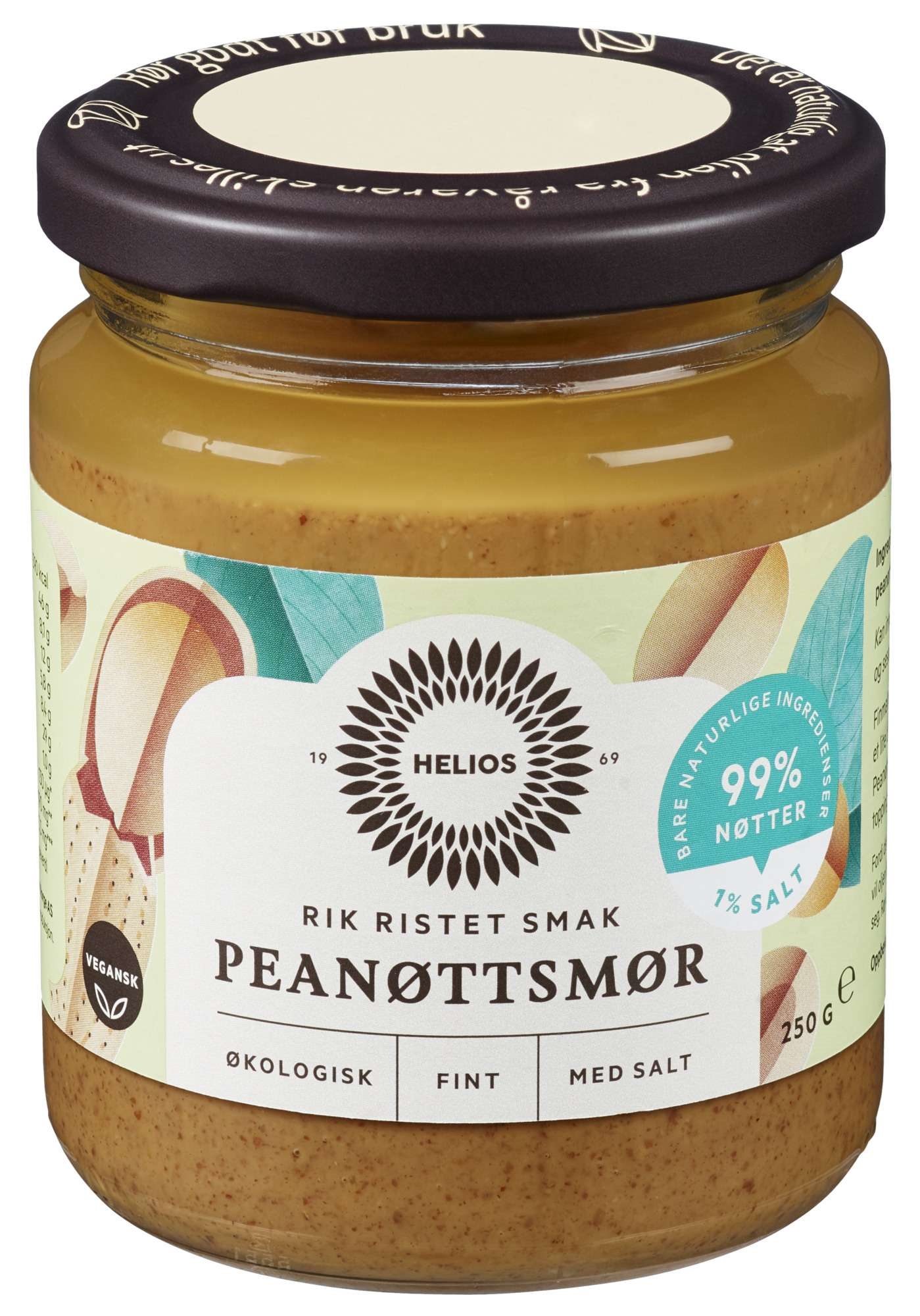 Peanøttsmør fint salt økol.    250g