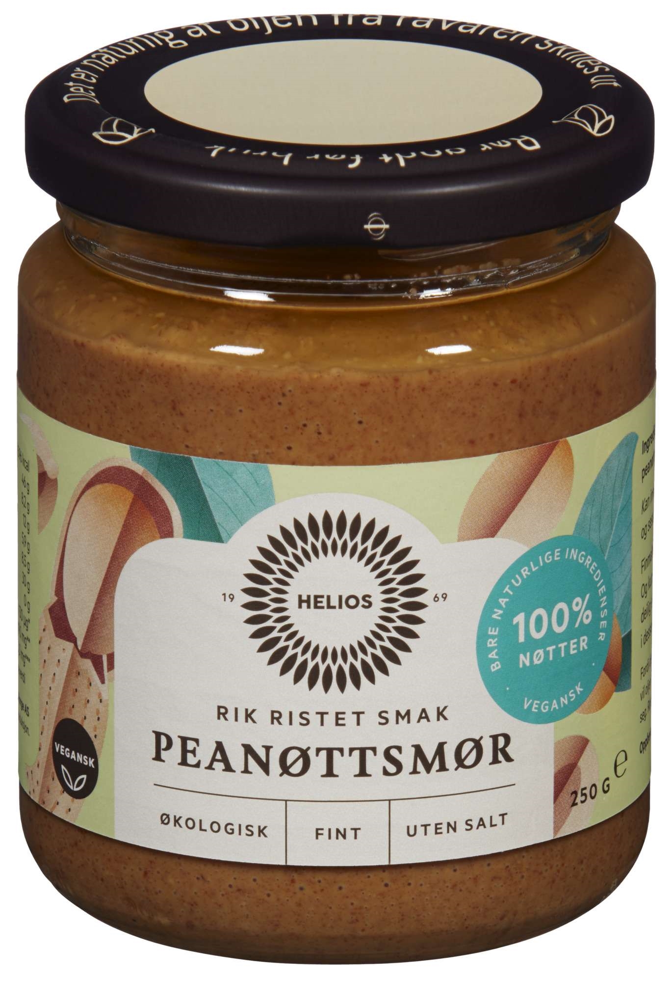 Peanøttsmør økol. fint uten salt 250g