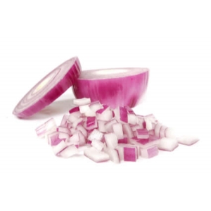 Løk rød ternet 15x15mm kg