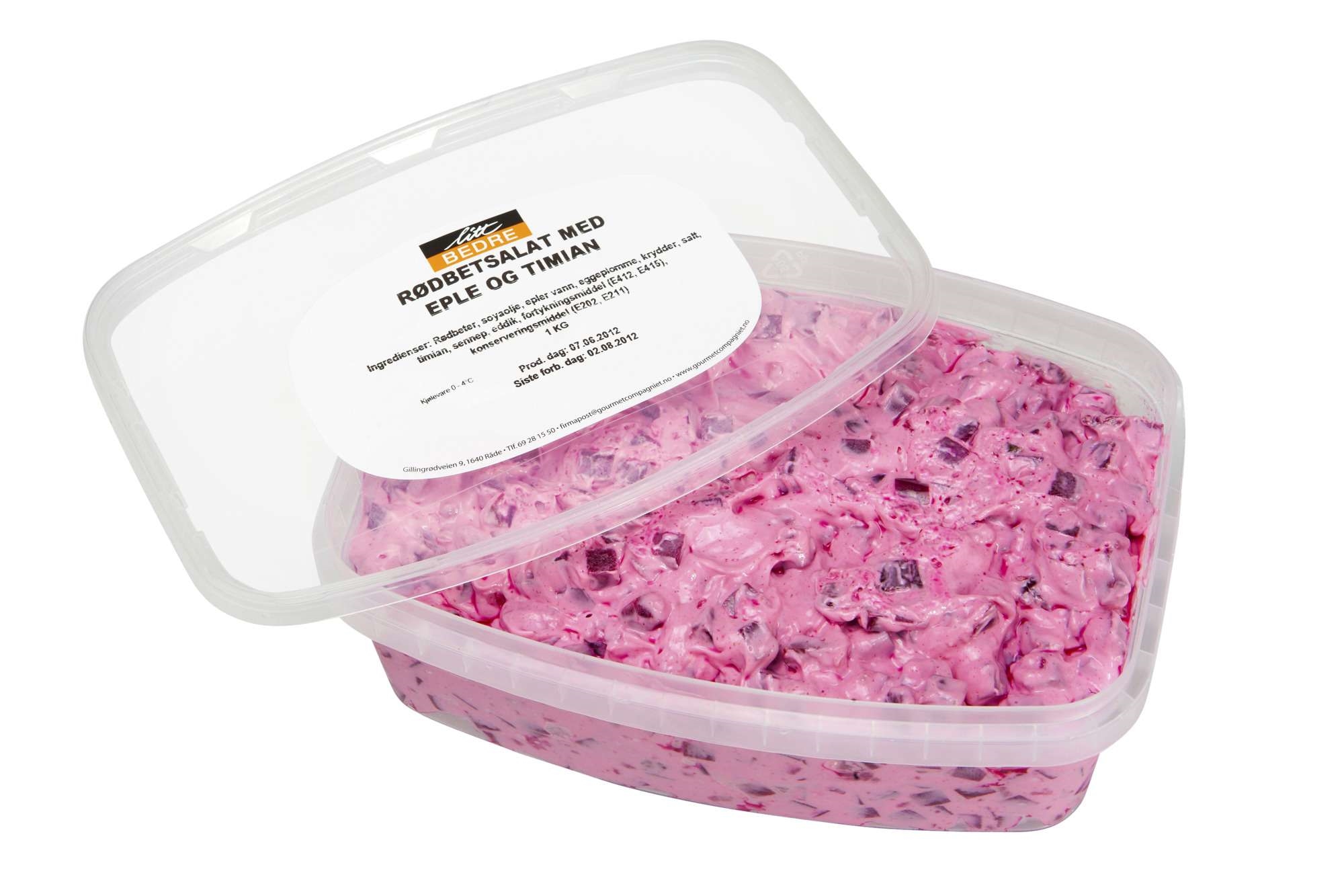 Rødbetsalat med eple og timian   1kg