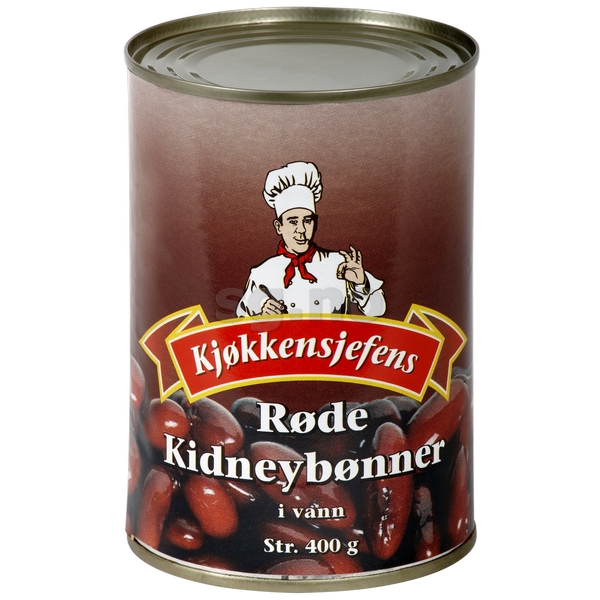 Røde kidney bønner i vann 400g