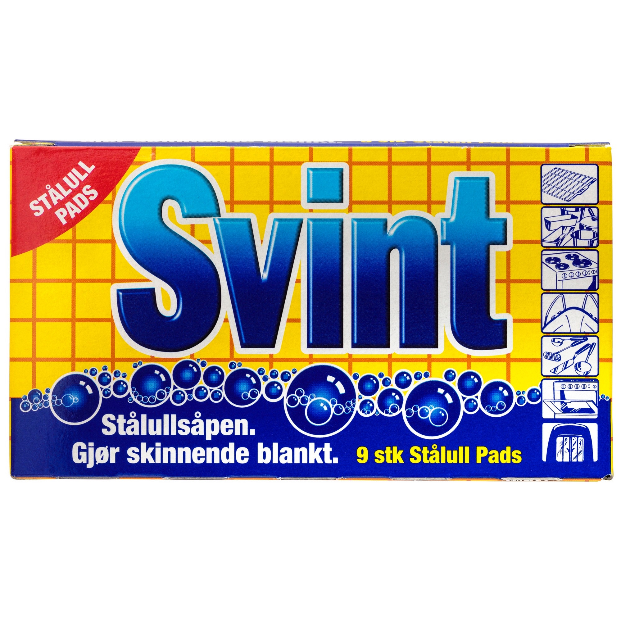 Svint stålull pads 9stk