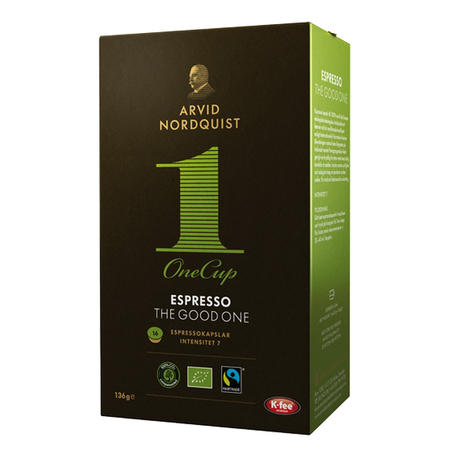 Kaffekapsel the good one espresso økol.&fairtrade 6x136g