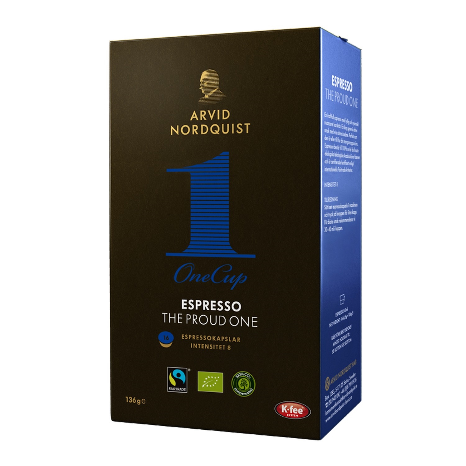 Kaffekapsel the proud one espresso økol.&fairtrade 6x136g