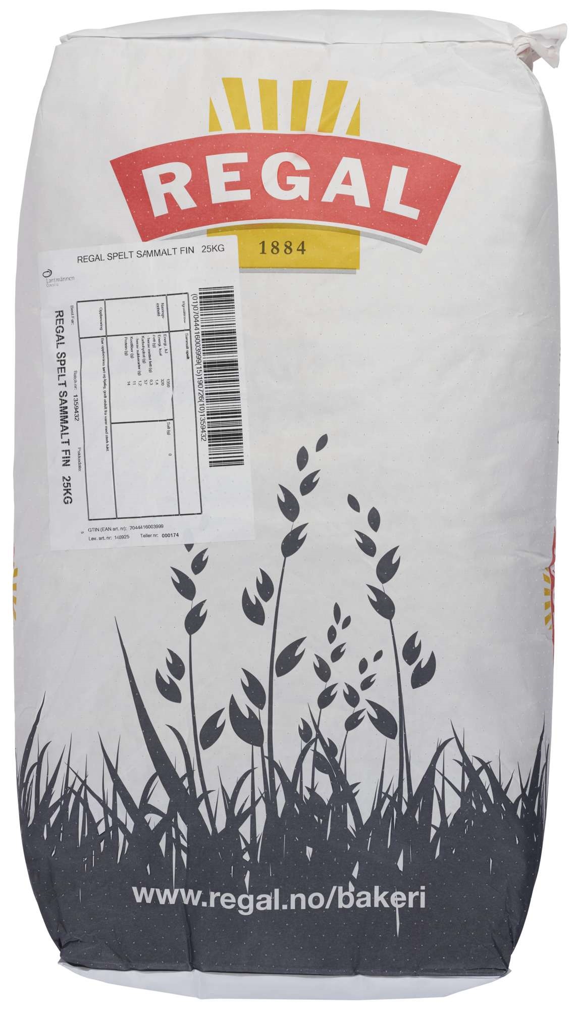 Spelt whole-ground fine sack 25kg
