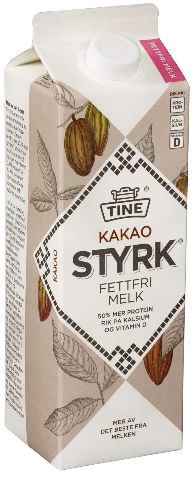 Tine styrk fat-free high-protein milk cocoa 1l