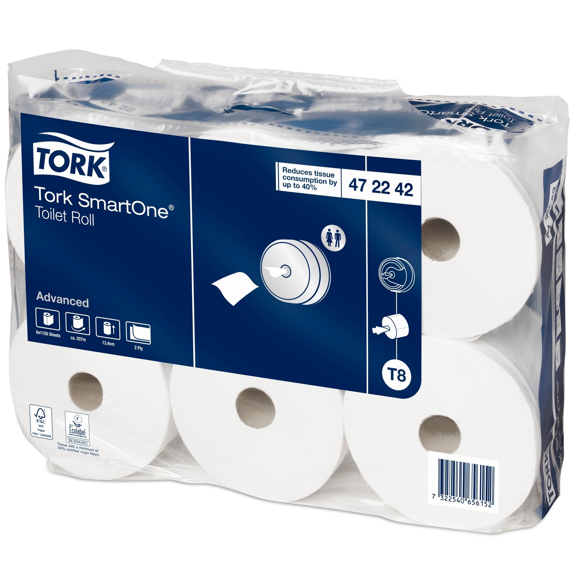 Tork smartone toilet paper t8 2ply