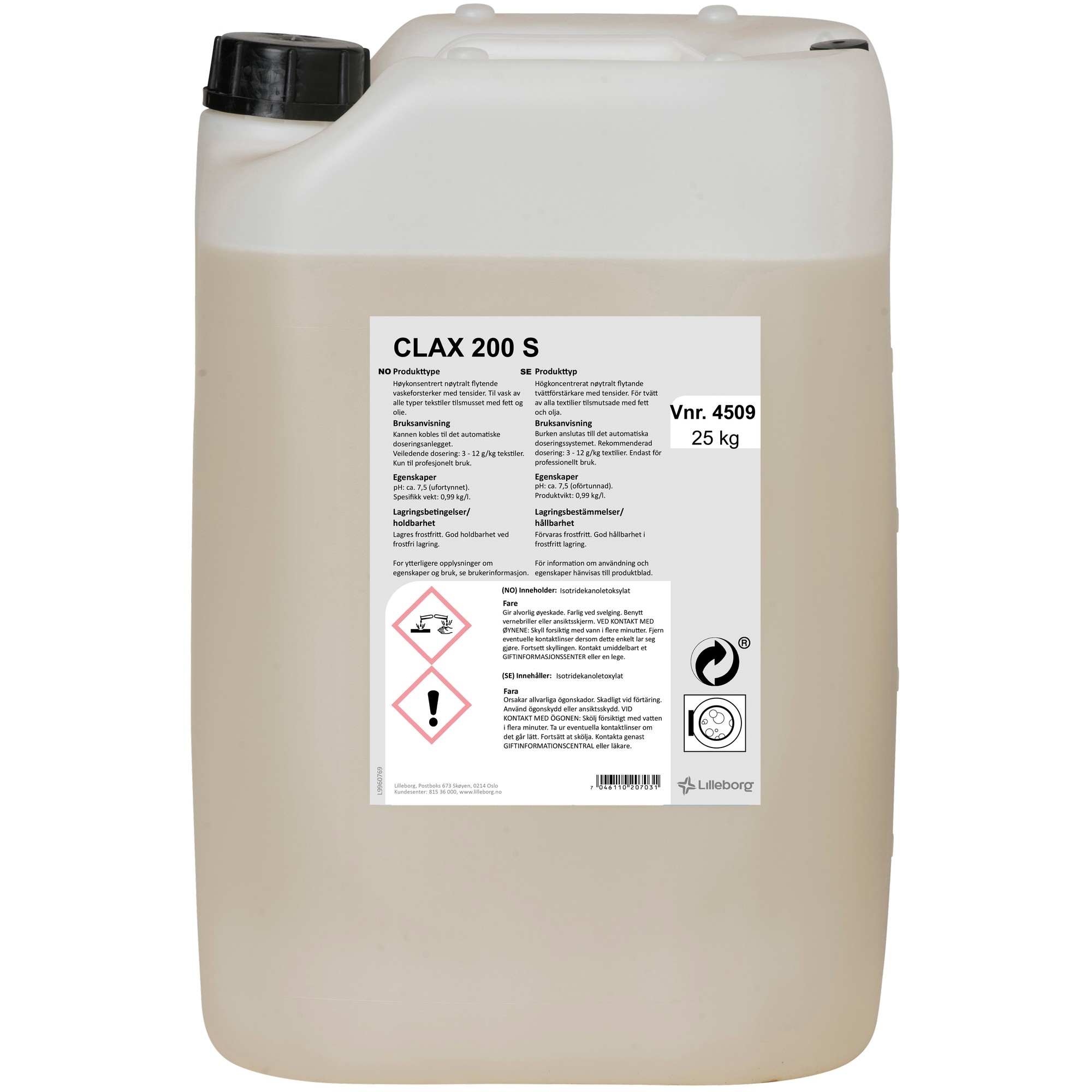 Clax 200 s vaskeforst. 25kg
