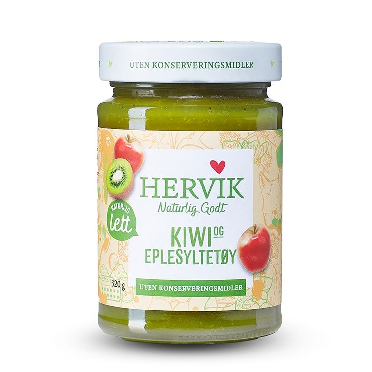 Lett kiwi/eplesyltetøy  320g