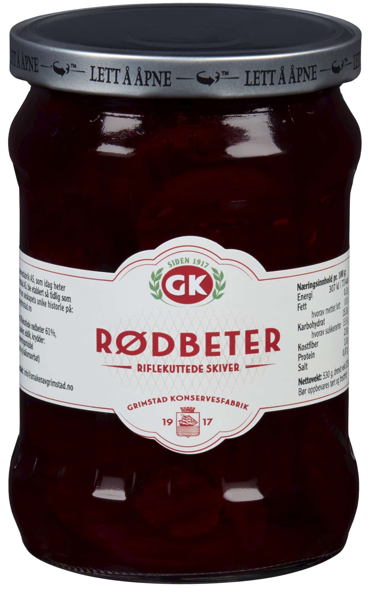 Rødbeter riflekuttet 530g