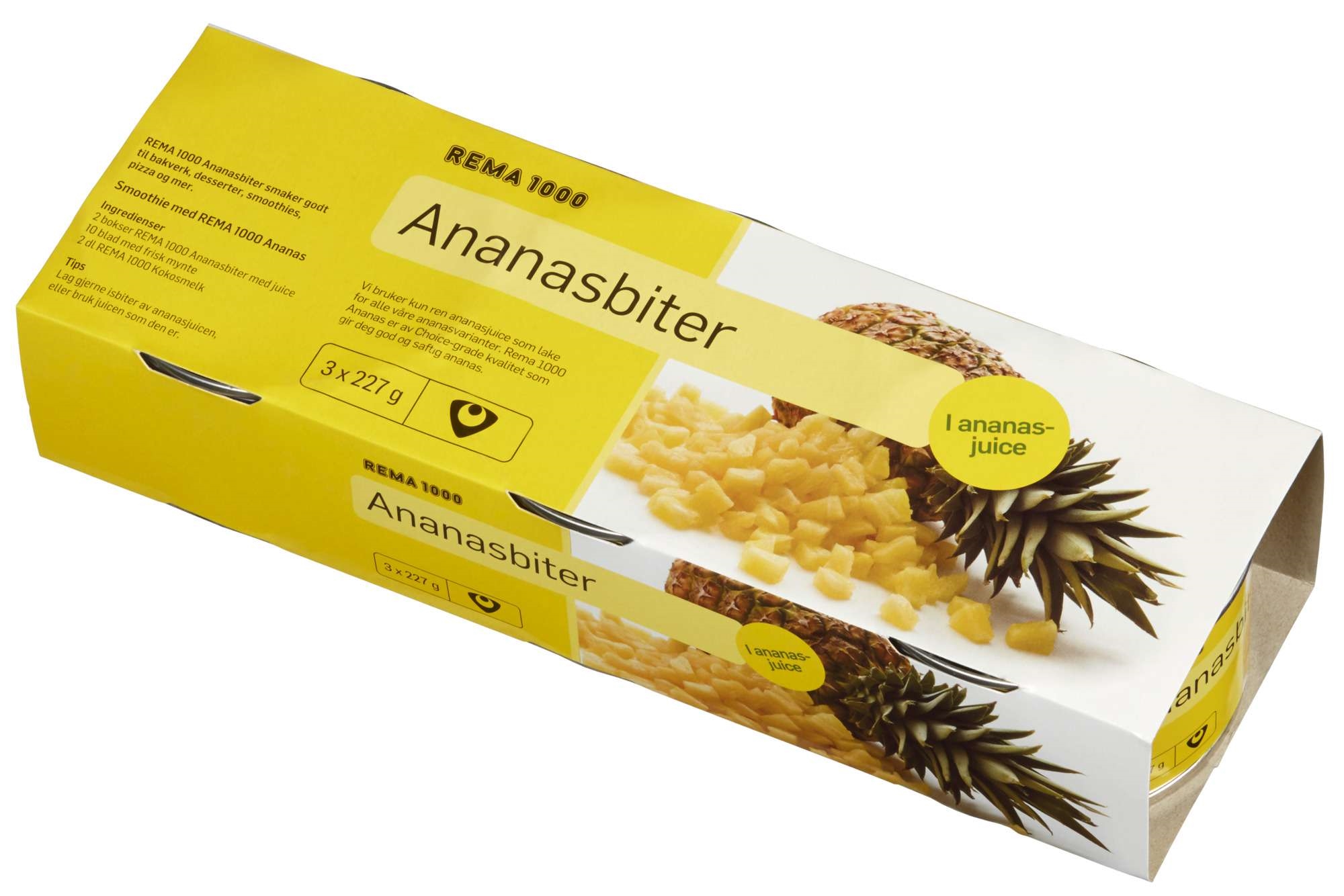 Ananas i biter 3pk    681g