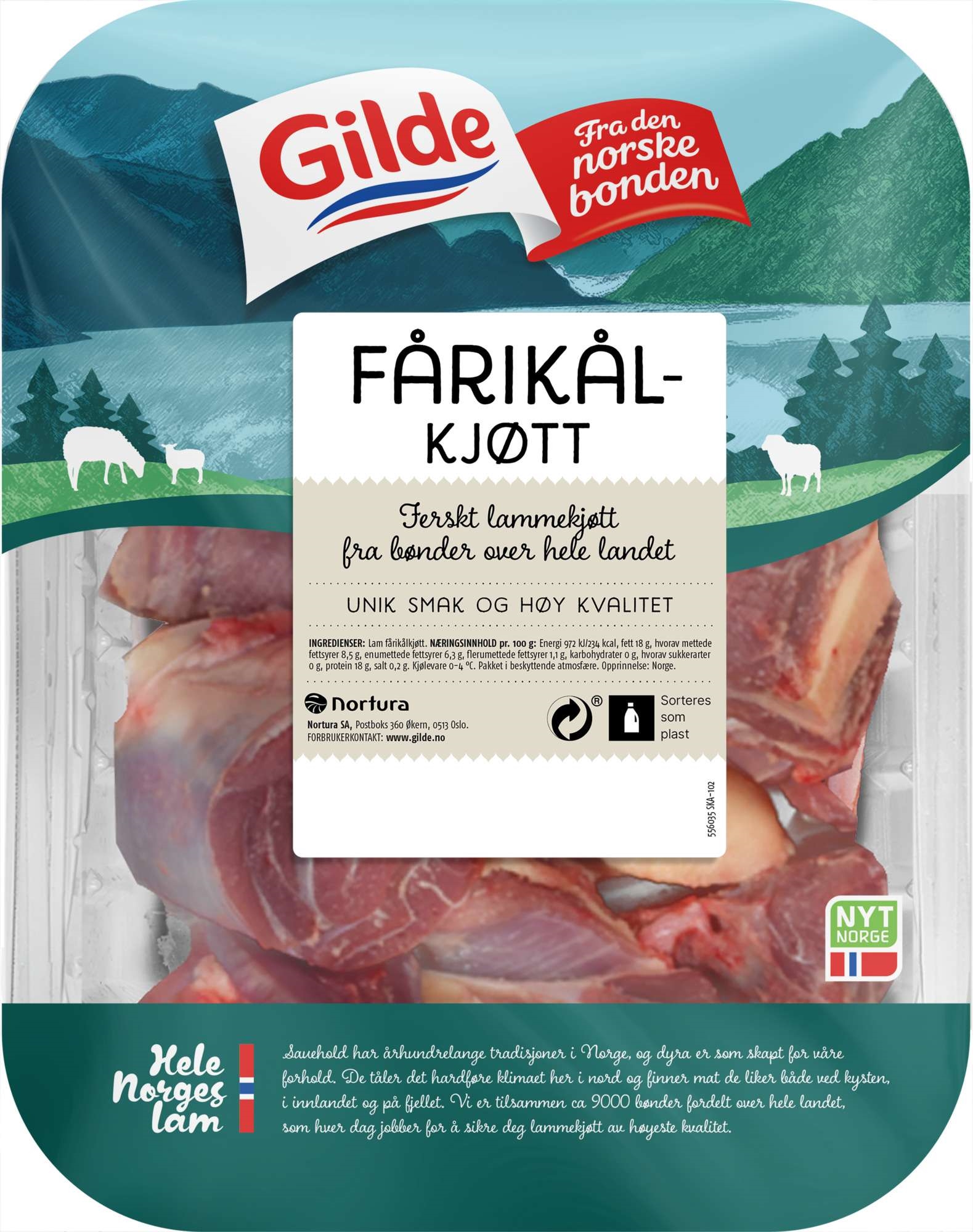 Lam fårikålkjøtt ca2,5kg kg