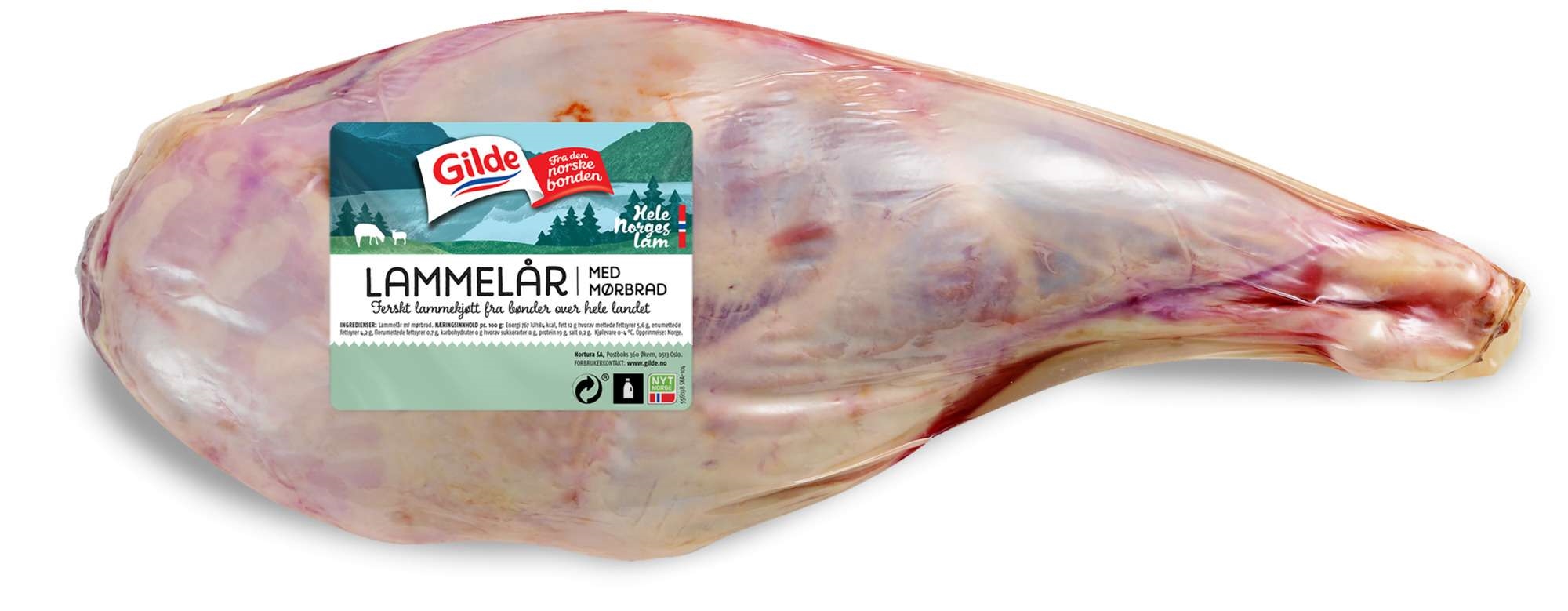 Lammelår m/mørbrad helt 3xca3kg  kg