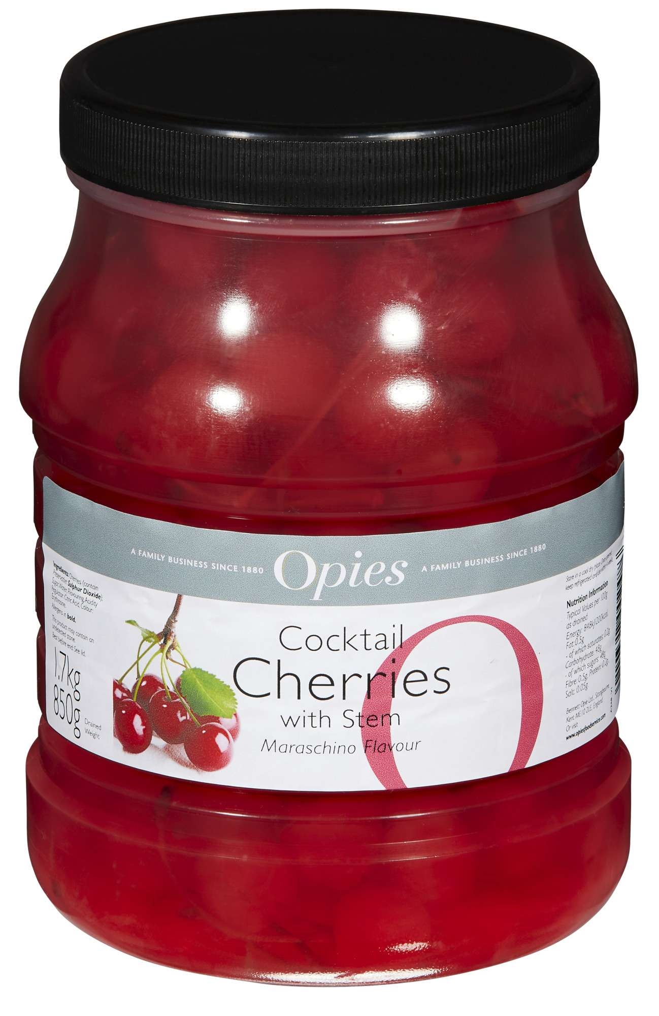 Opies cocktailberries red w/stem 1,7kg