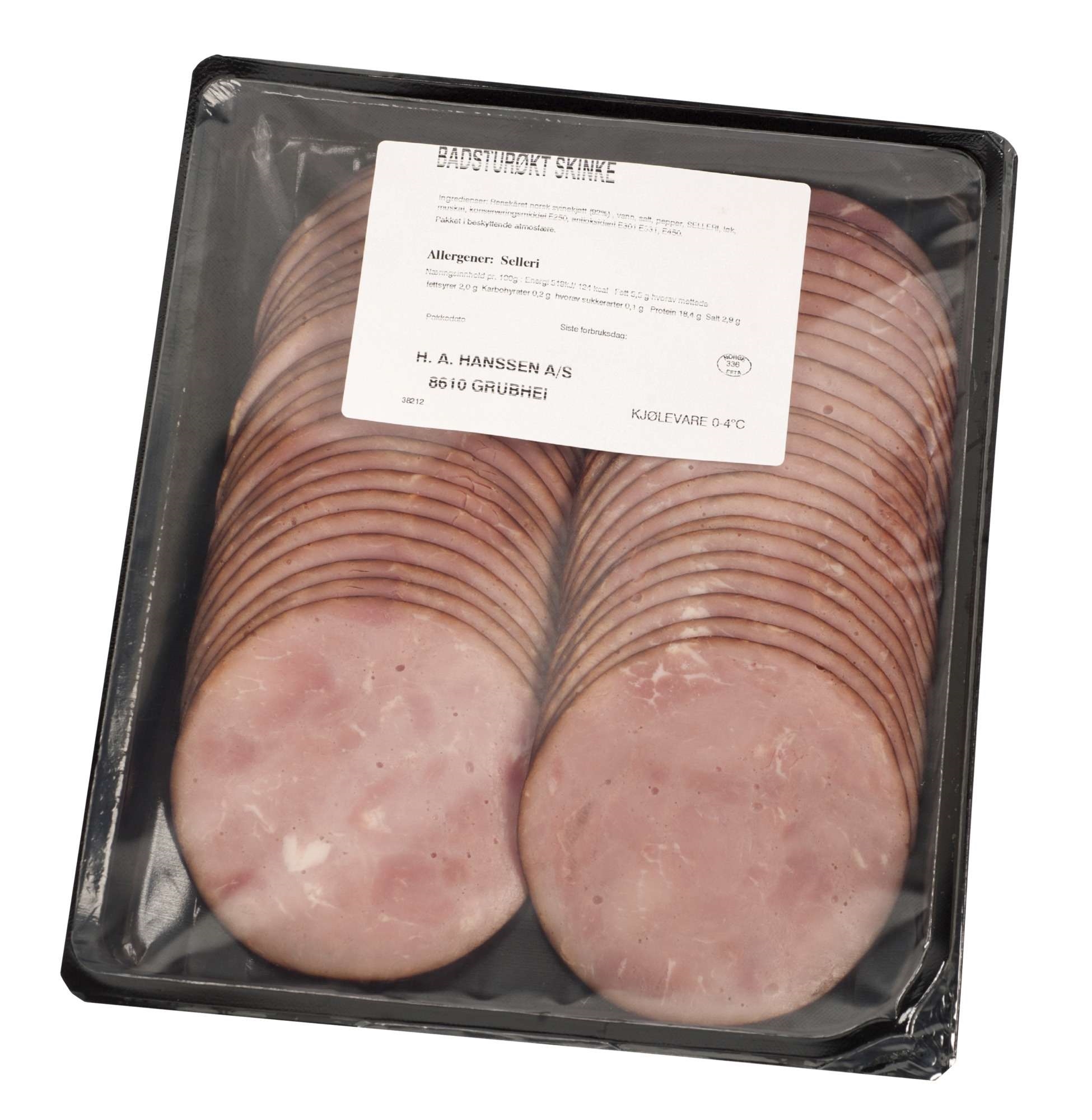 Sauna smoked ham sliced 500g   kg