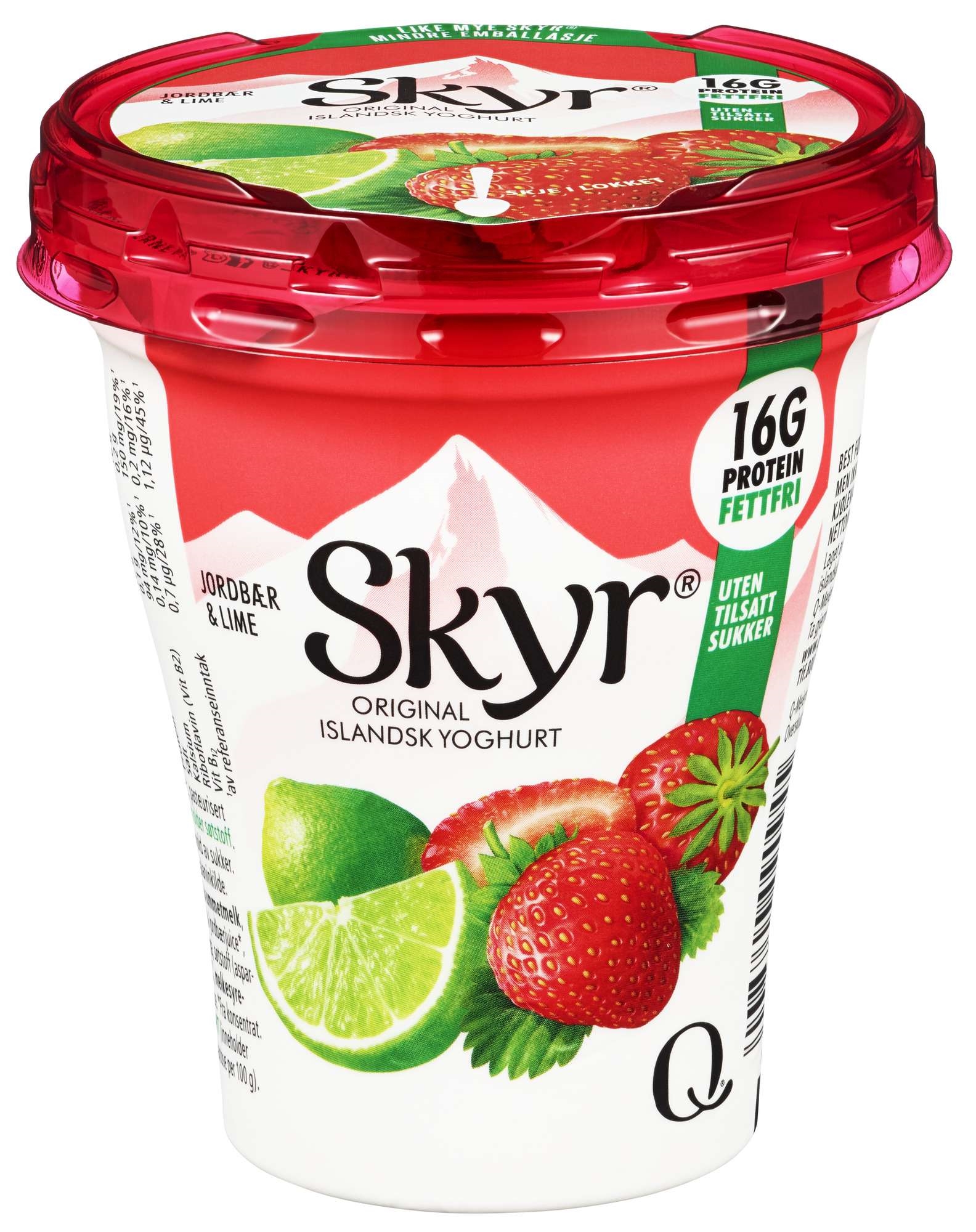 Skyr, strawberry/lime, cup    160g