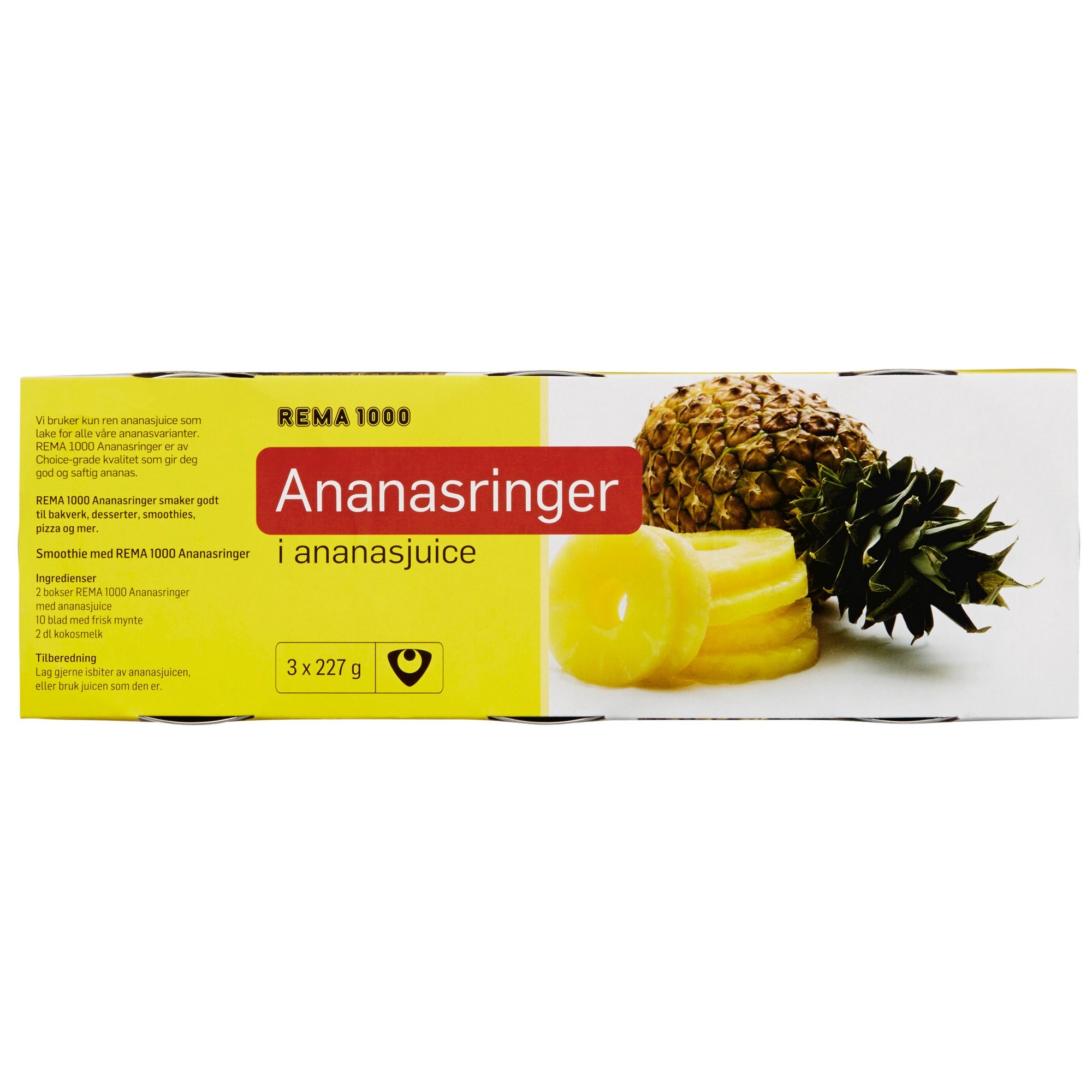 Rema 1000 pineapple sliced  pck  227g