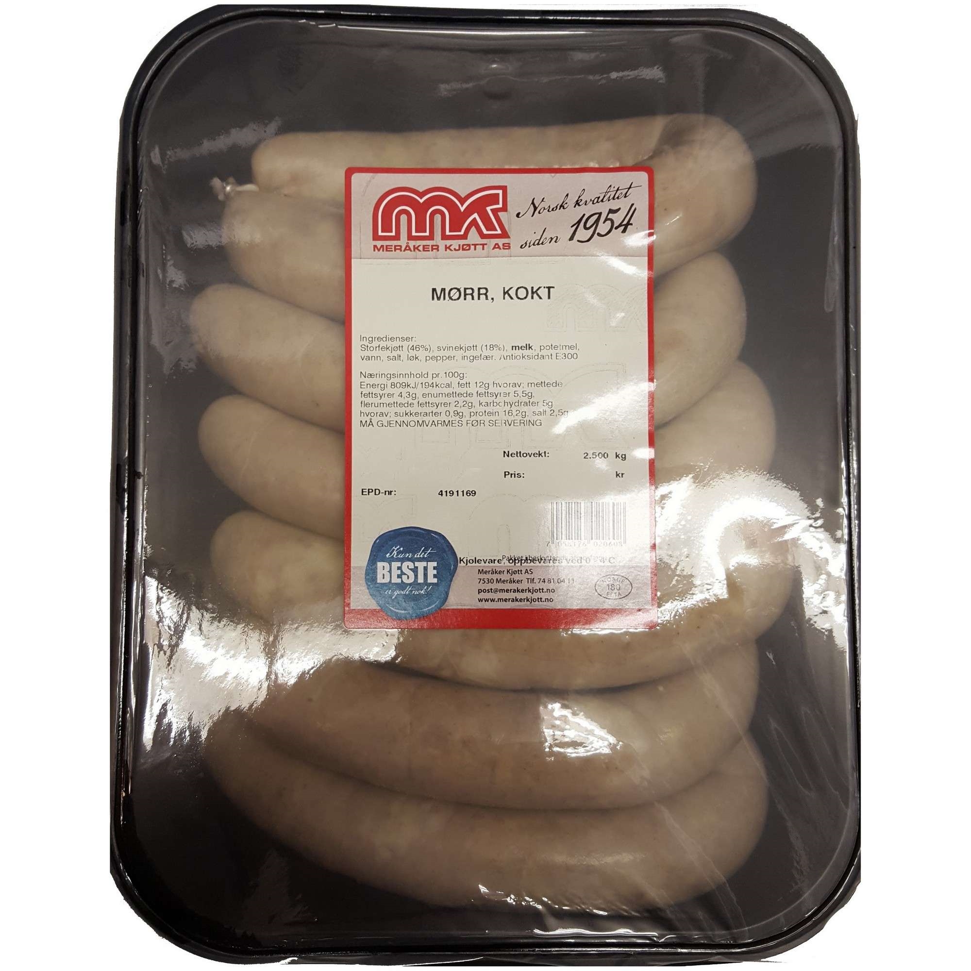 Mørr cooked 2,5kg