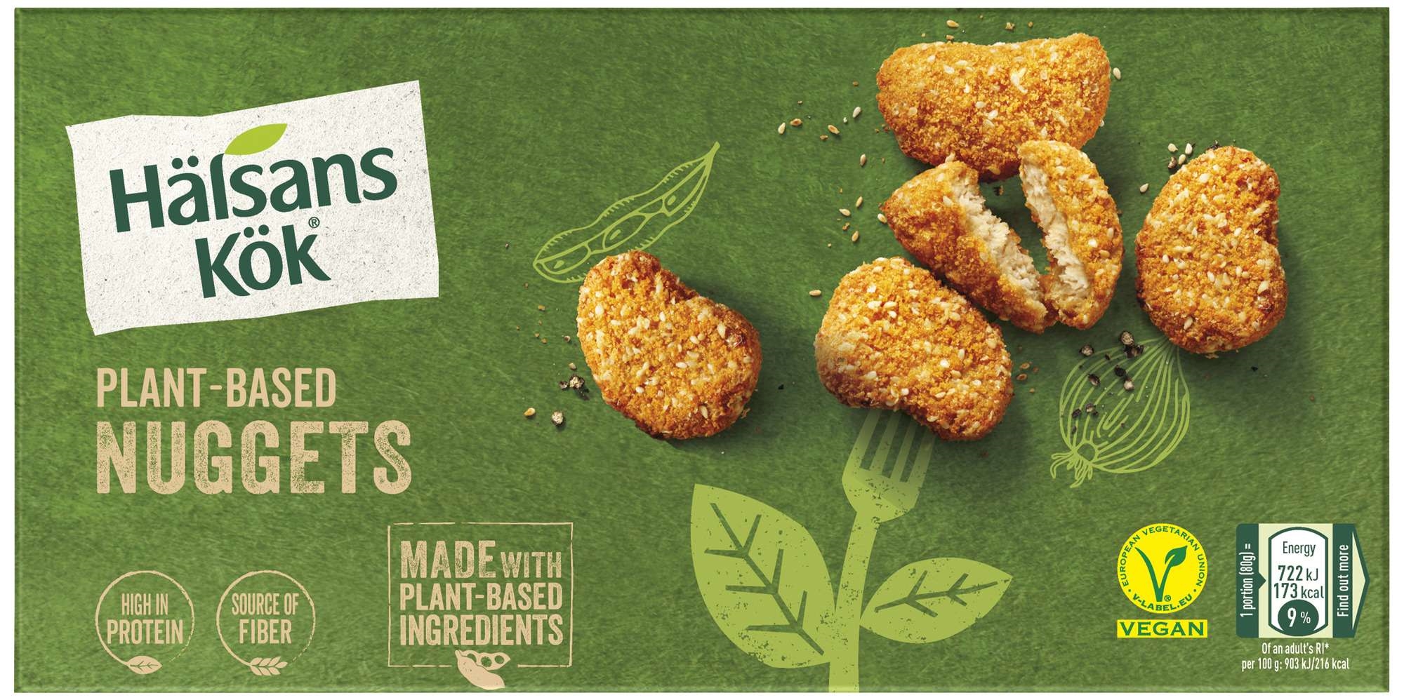 Veganske soya nuggets 300g