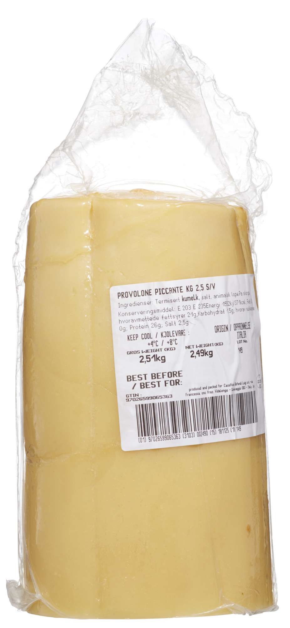 Provolone piccante    ca 2,5 kg   kg