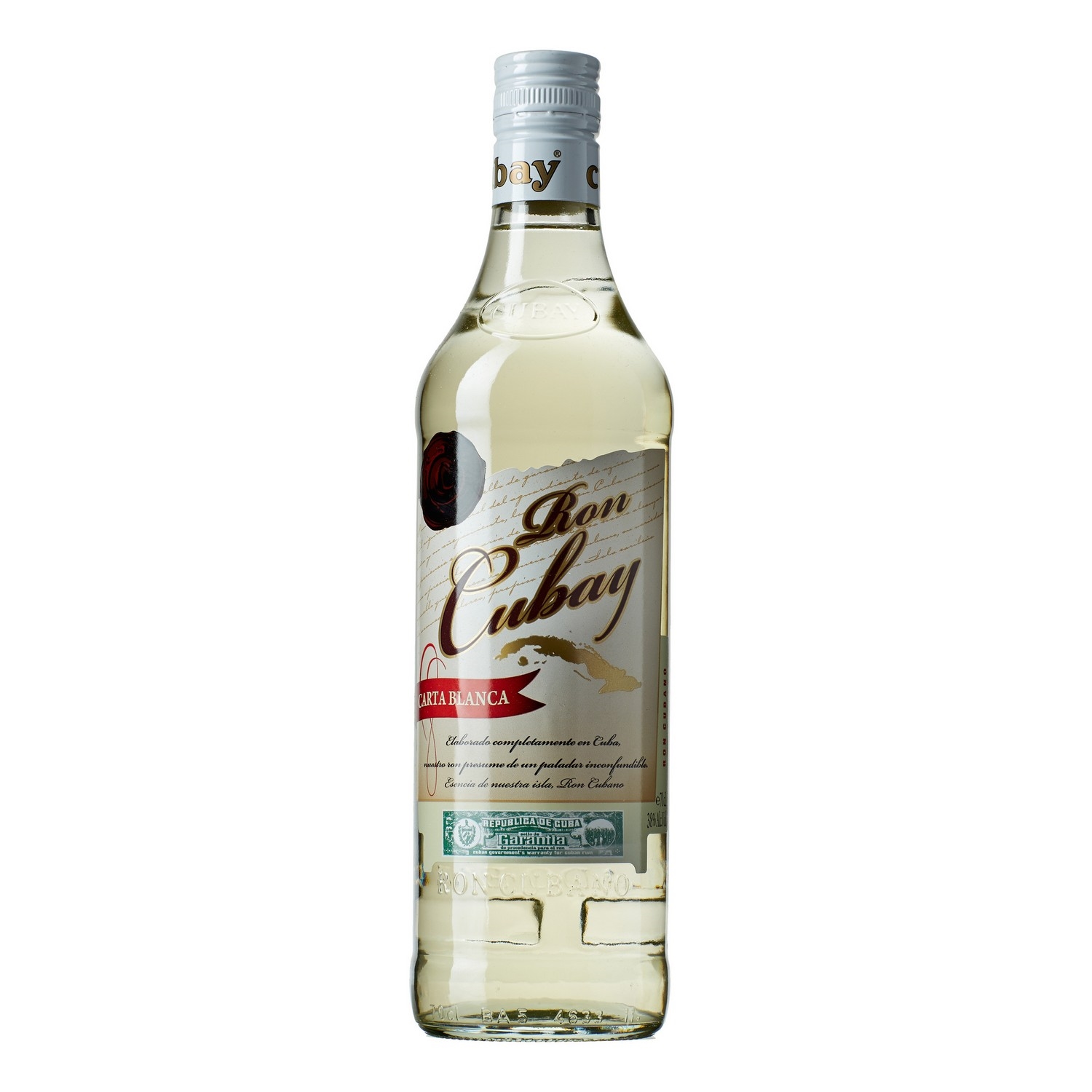 Ron cubay carta blanca  38%  70cl