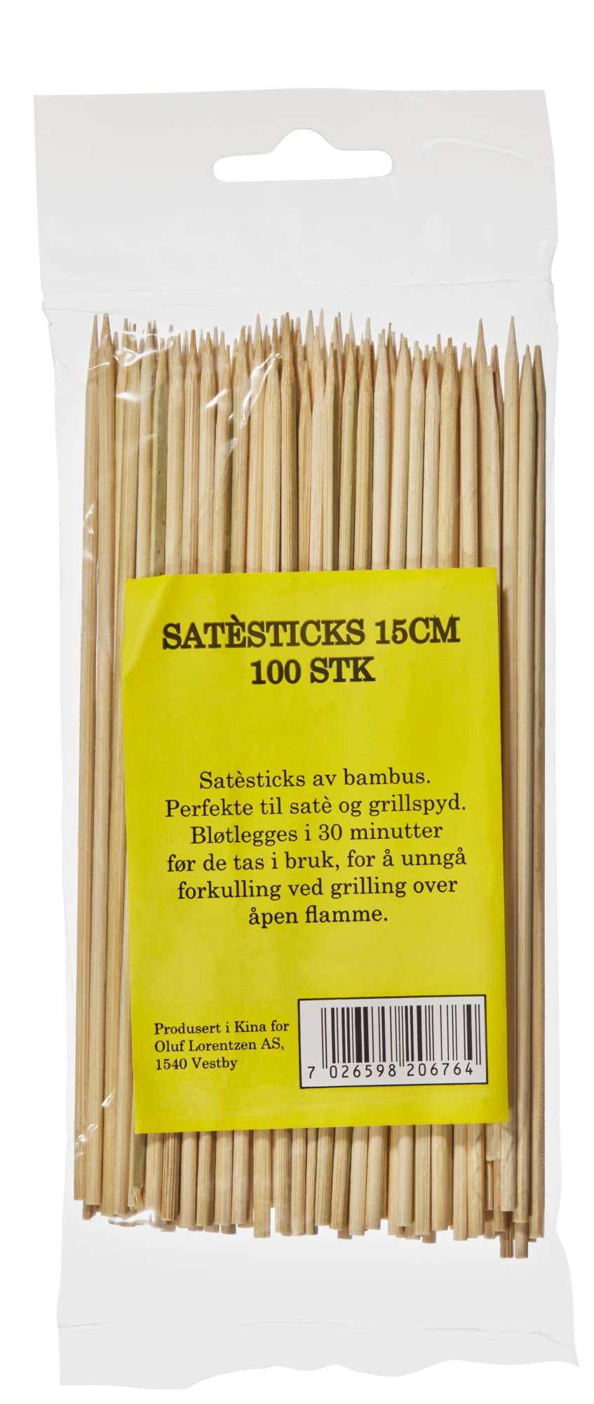 Satesticks bambus 15cm 100stk