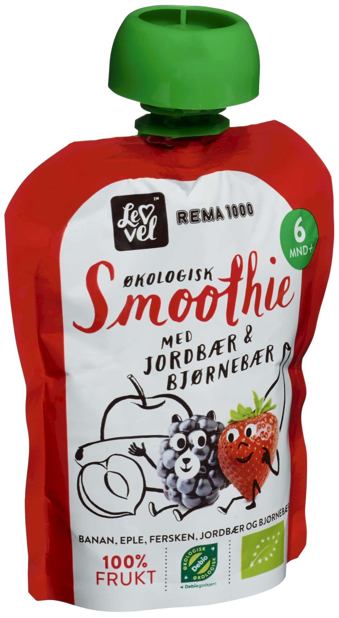 Smoothie jordbær og bjørnebær økol. 90g