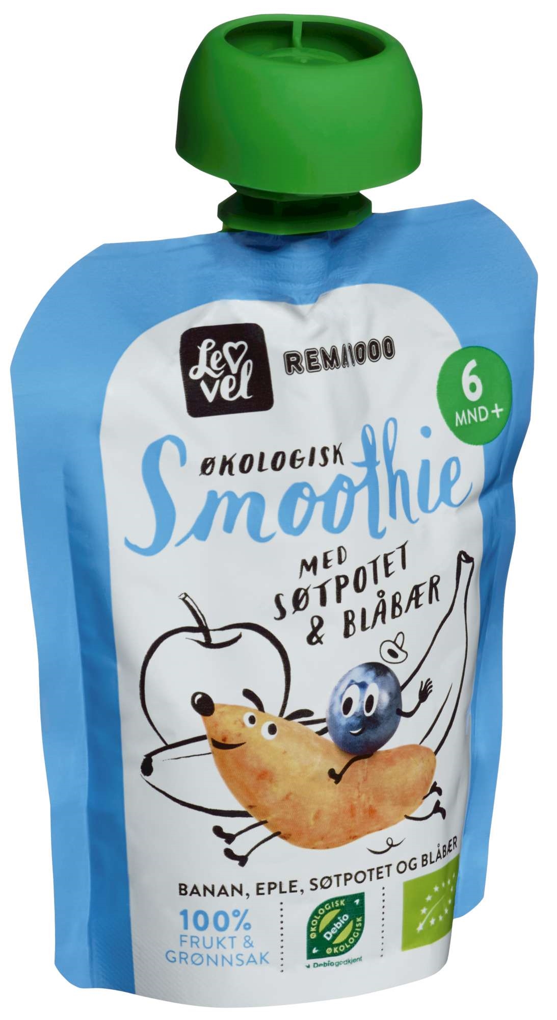 Smoothie søtpotet og blåbær økol.   90g