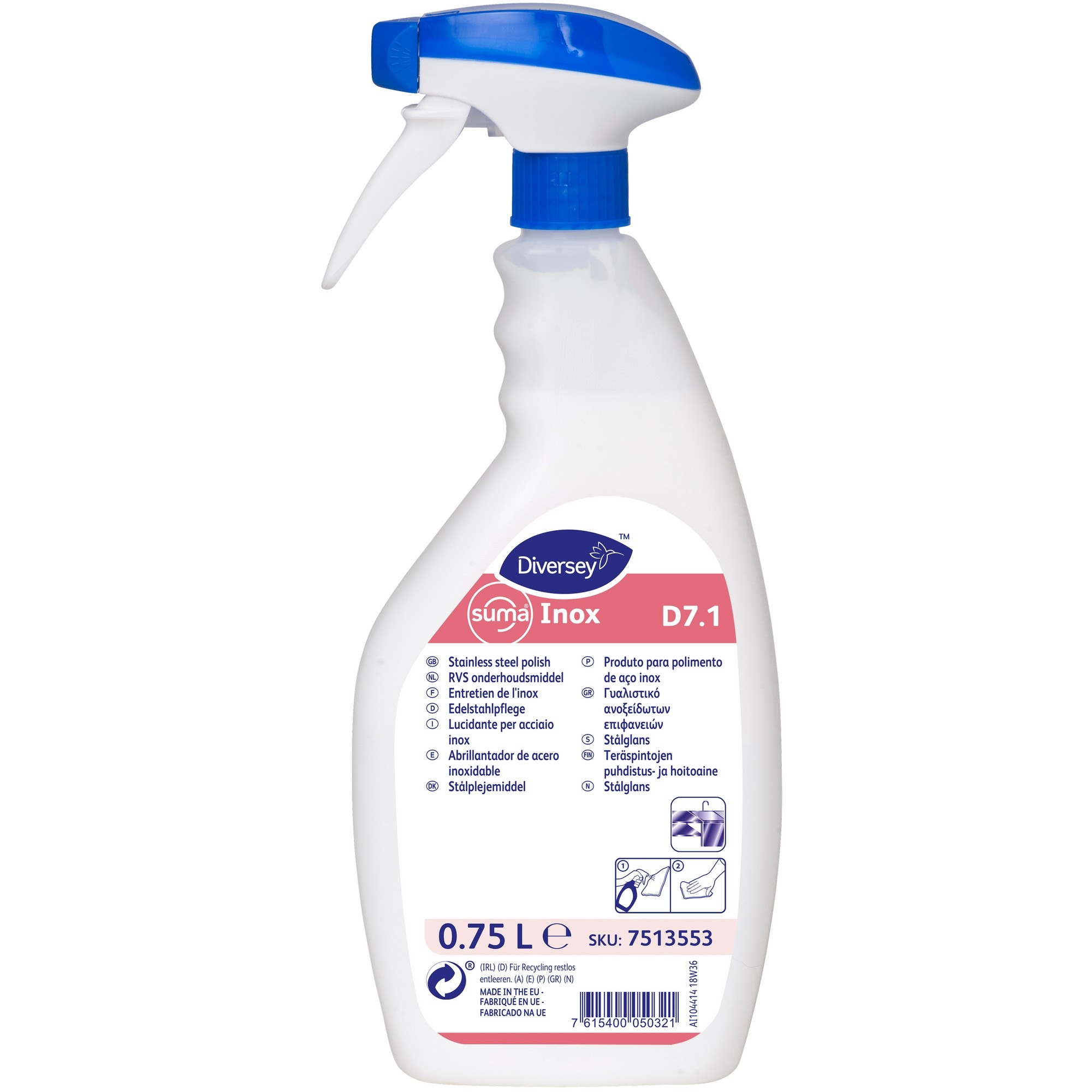Suma inox d7.1  ne stålglans     0,75l