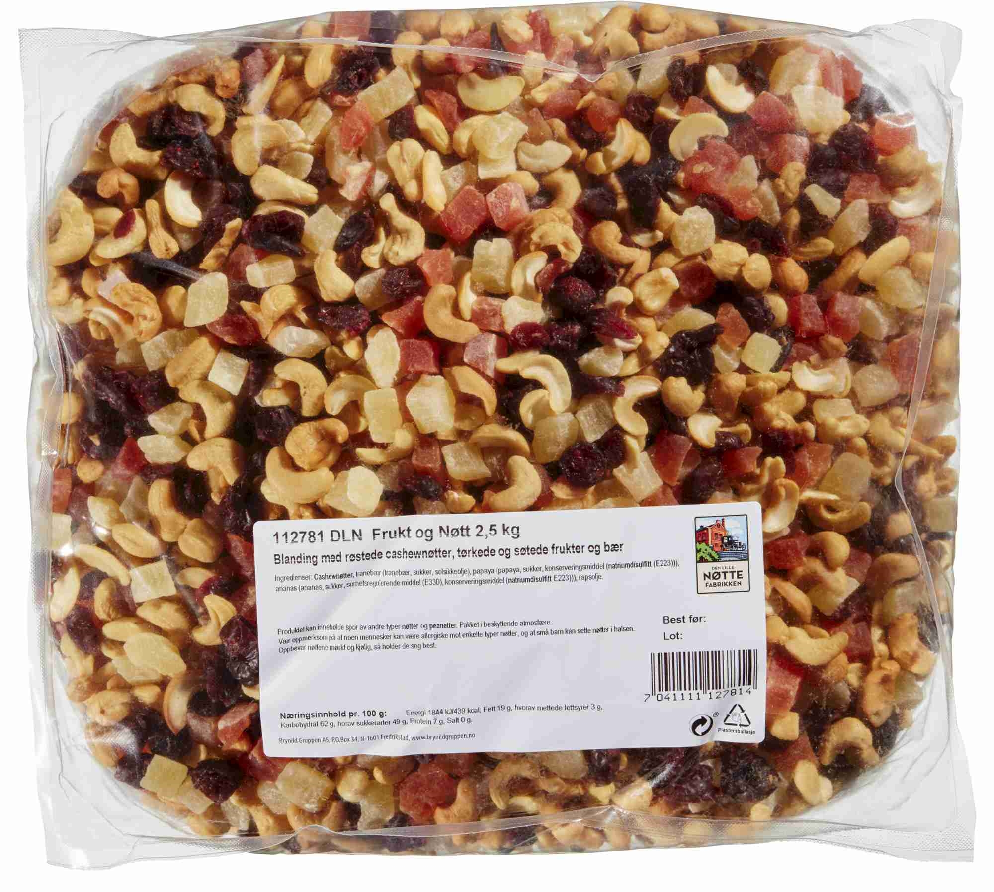 Frukt & nøtt løsvekt 2,5kg