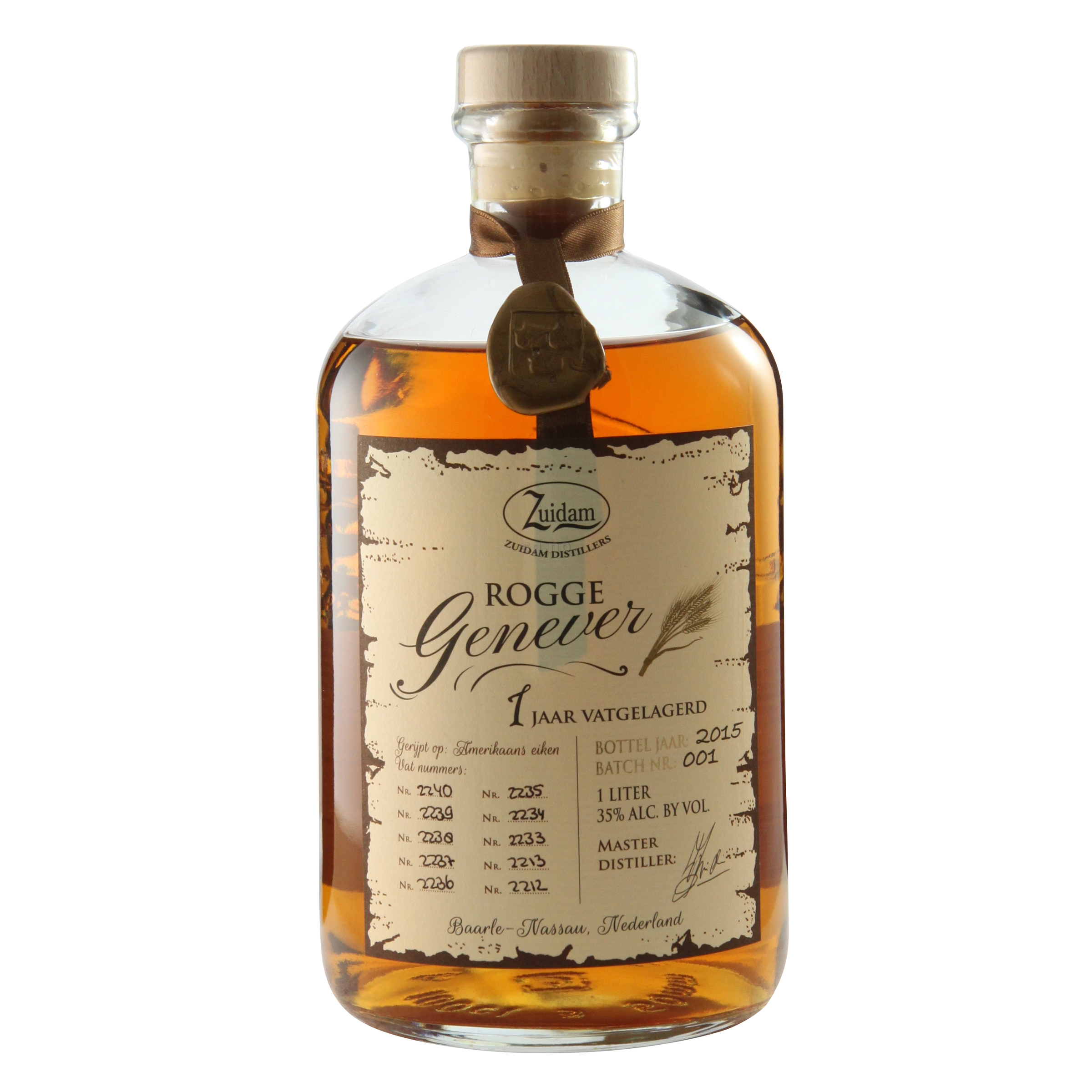 Zuidam rye genever 35% 1l