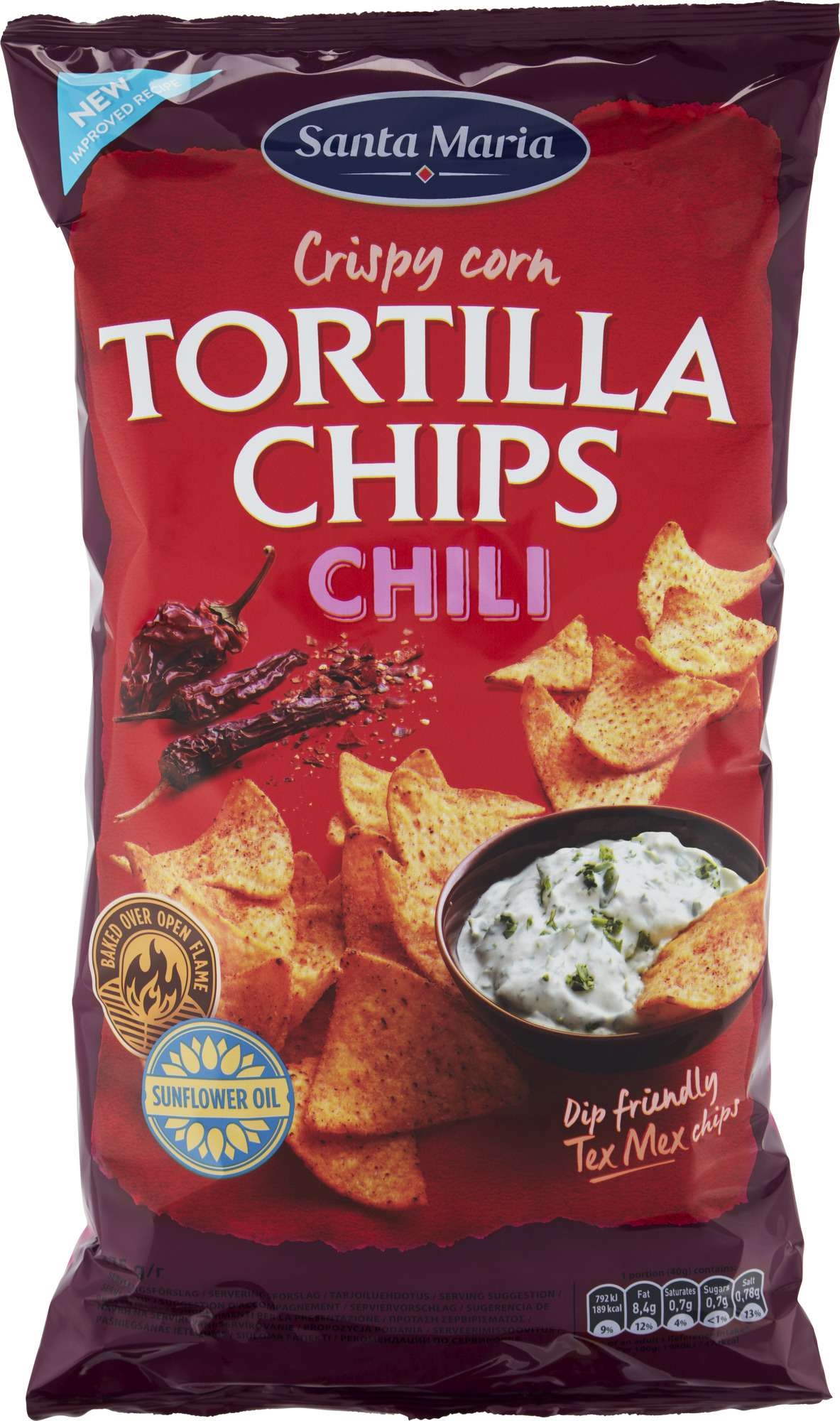 Tortilla chips chili 475g