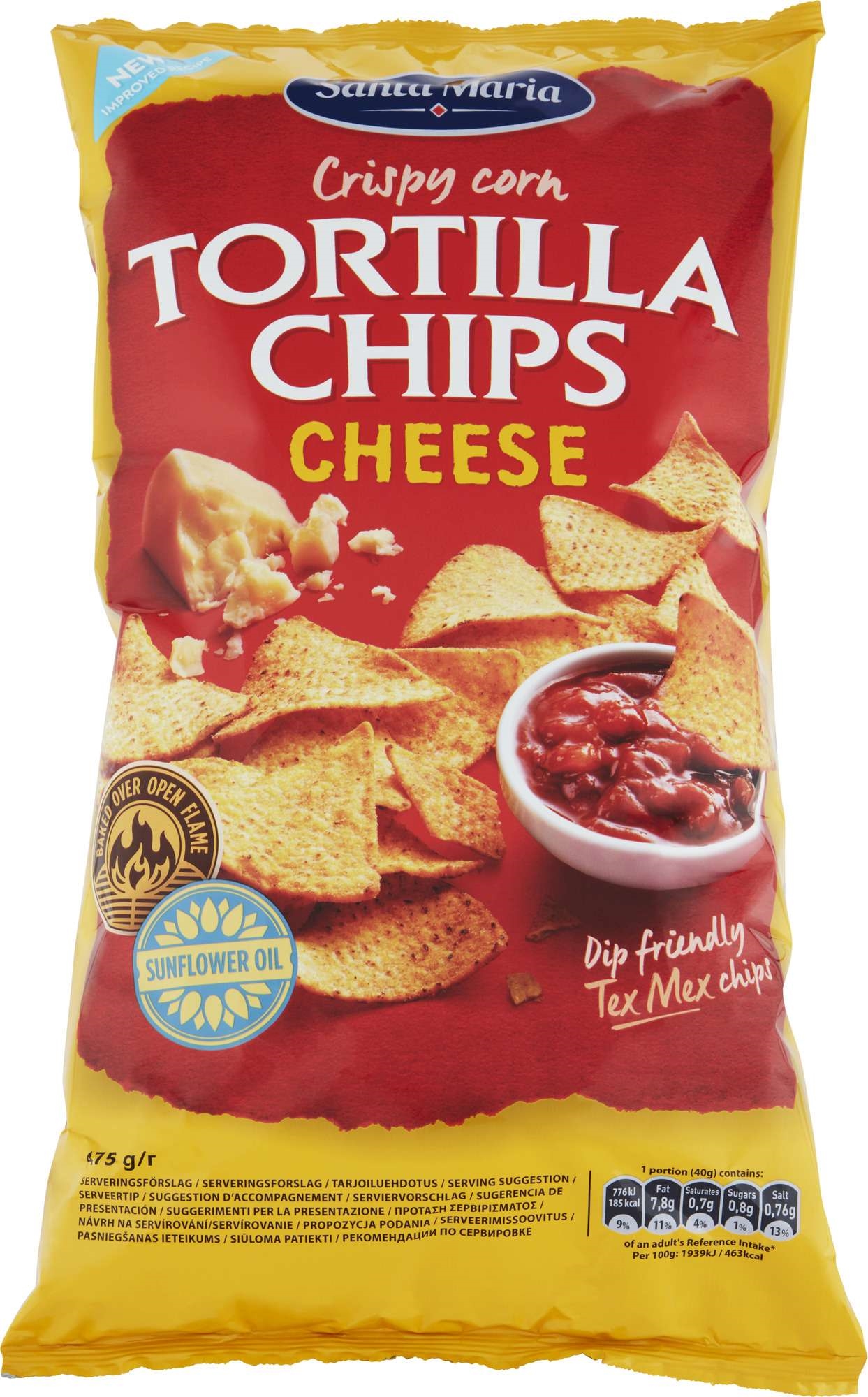 Tortilla chips cheese 475g