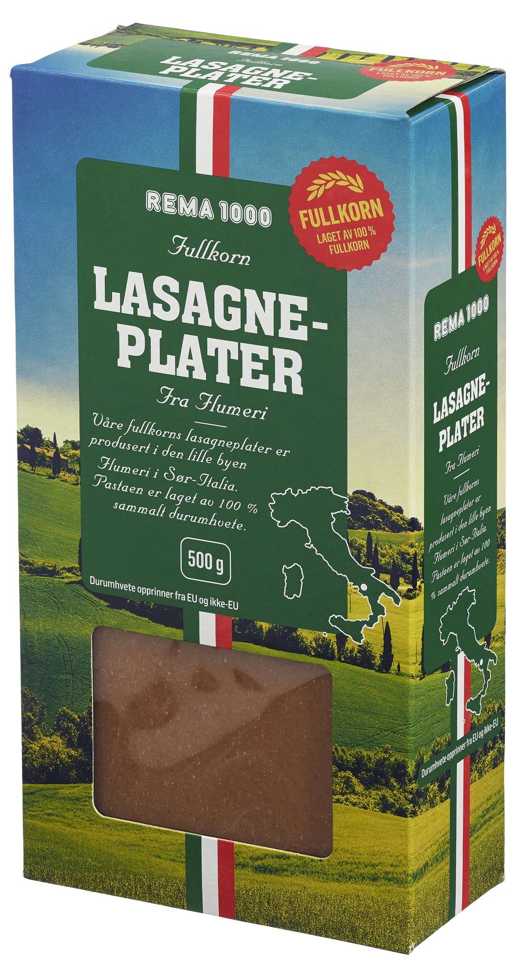 Lasagne sheets whole grain 500g