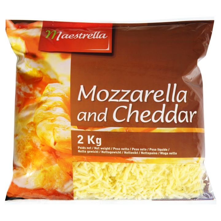 Mozzarella & cheddar 2kg