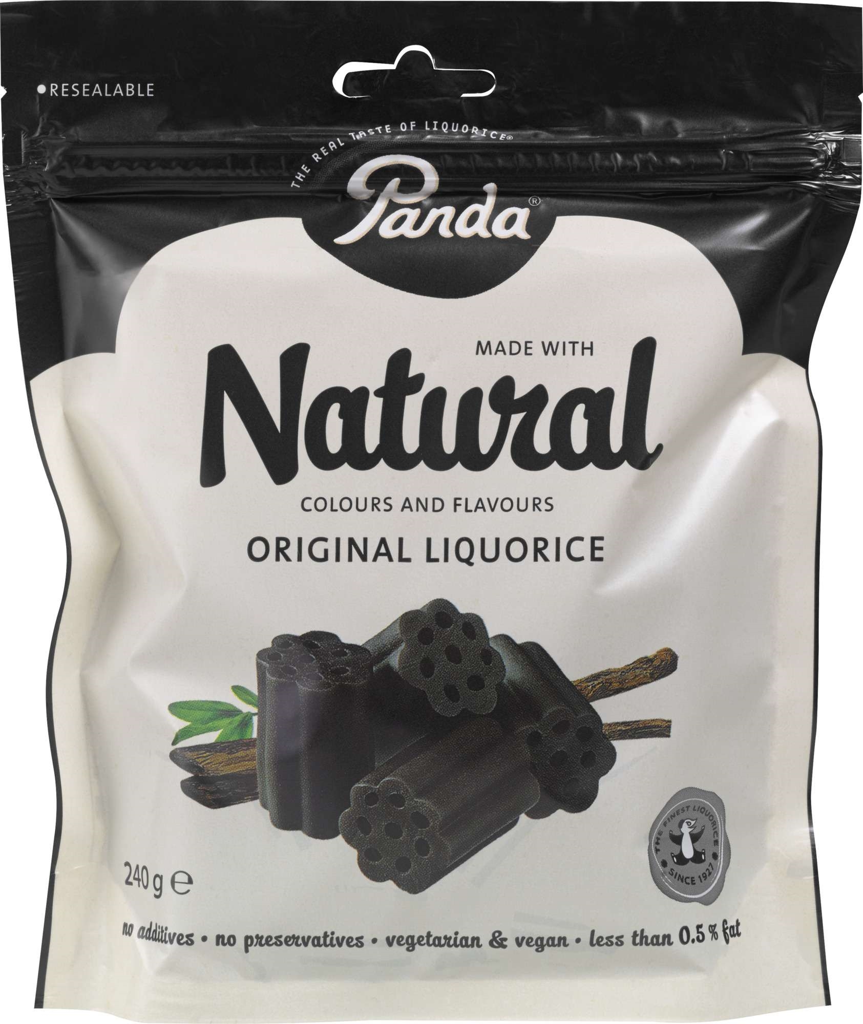 Panda natural licorice  240g
