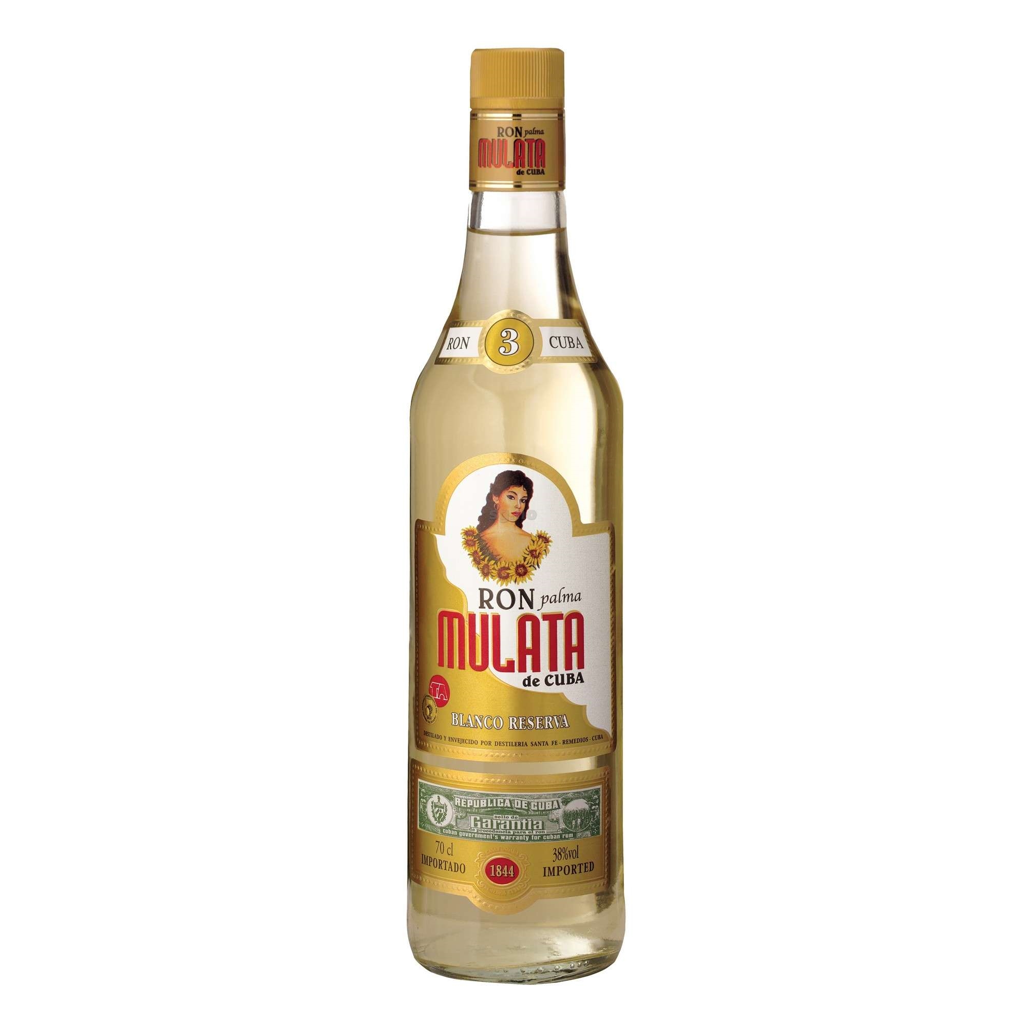 Ron palma mulata blanco reserva 3 anos 38% 70cl