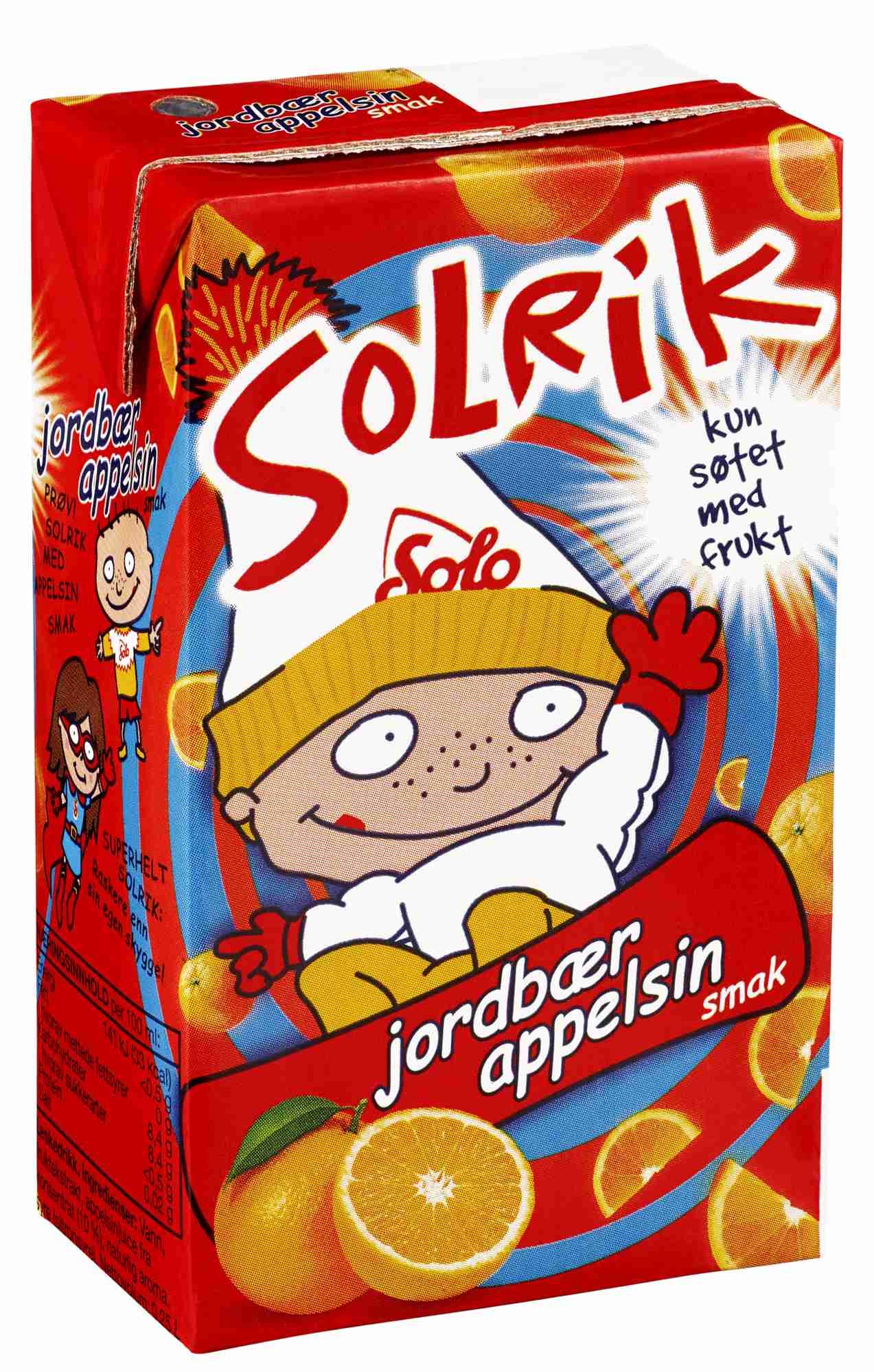 Solrik jordbær og appelsin lettere  27x25cl