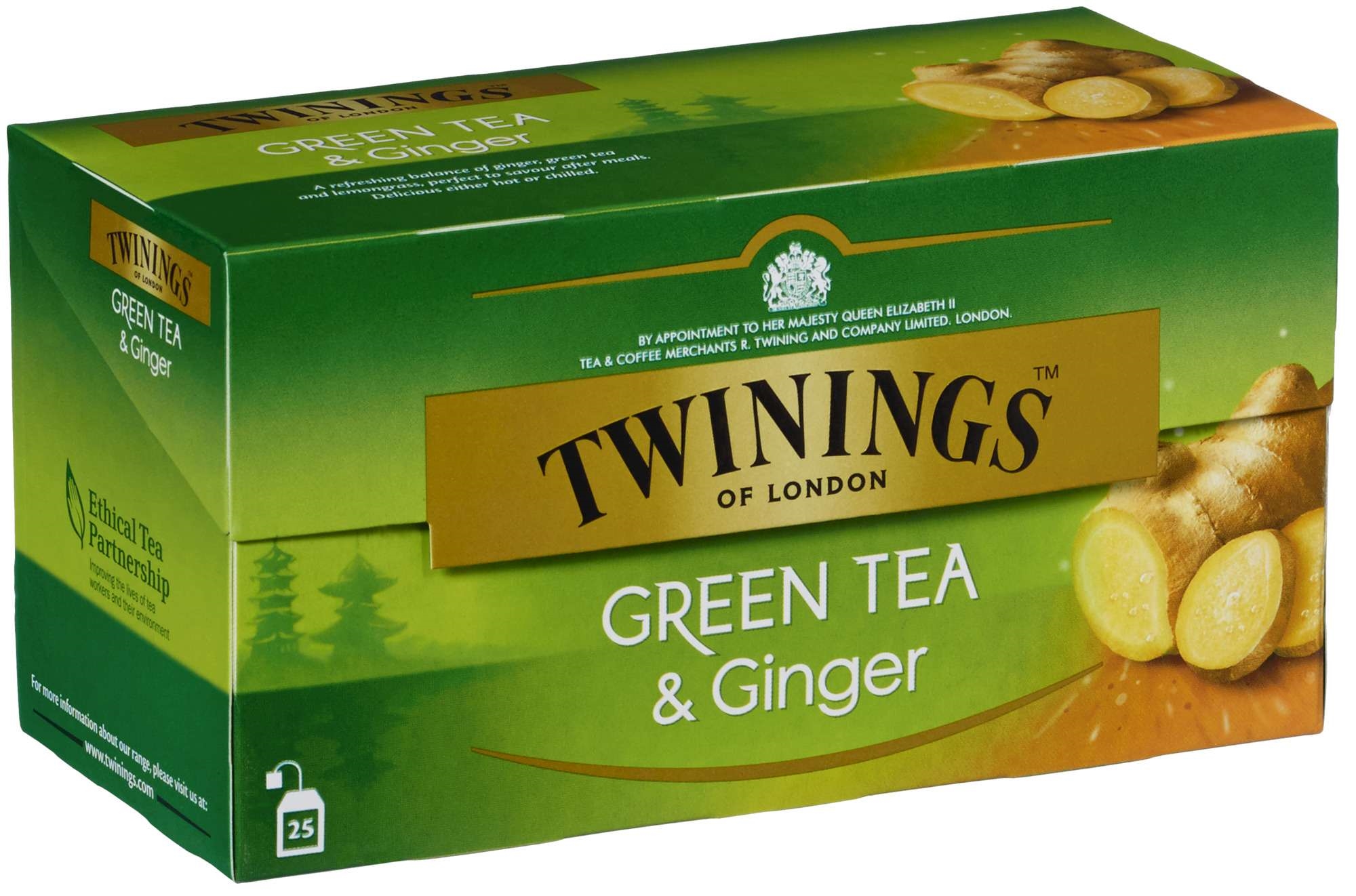 Twinings grønn te ingefær   25bg