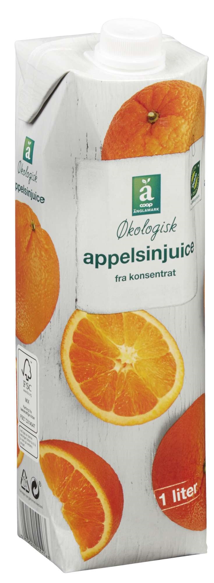 Appelsinjuice økol. änglamark  1l