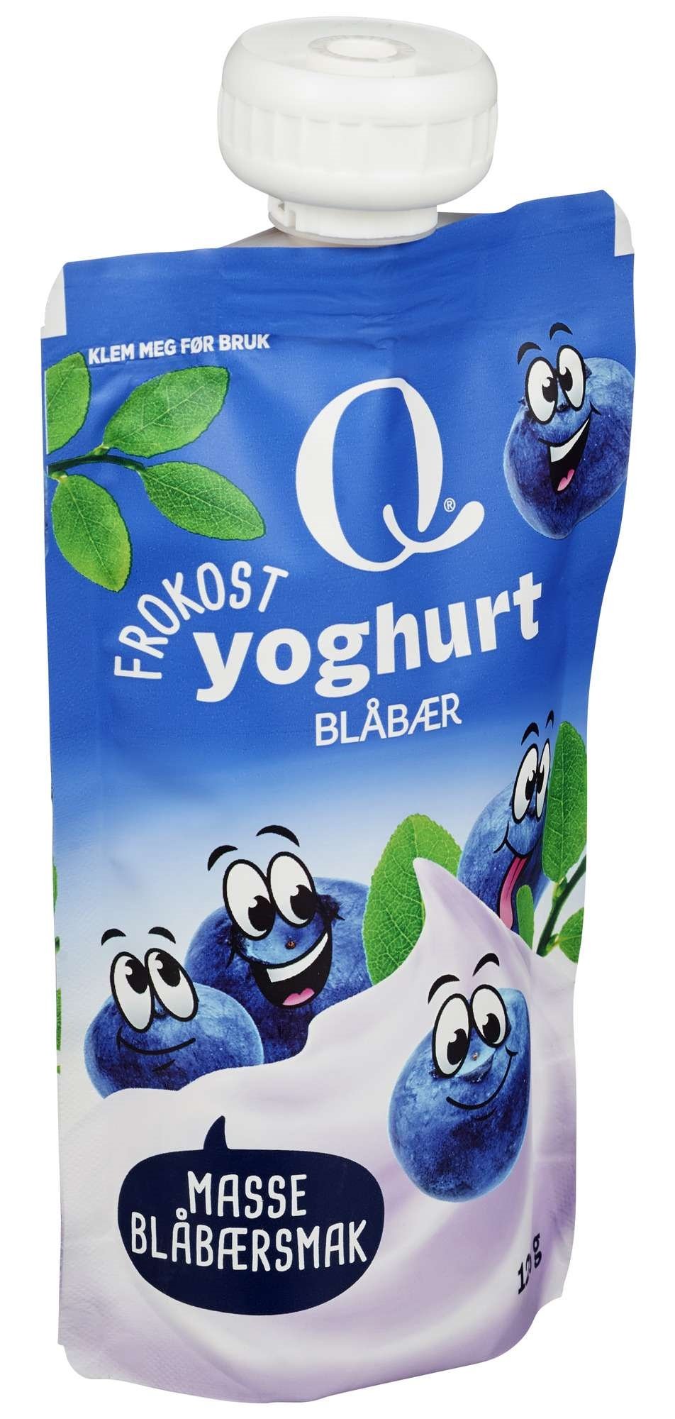 Q q frokostyog. blåbær pose 125g