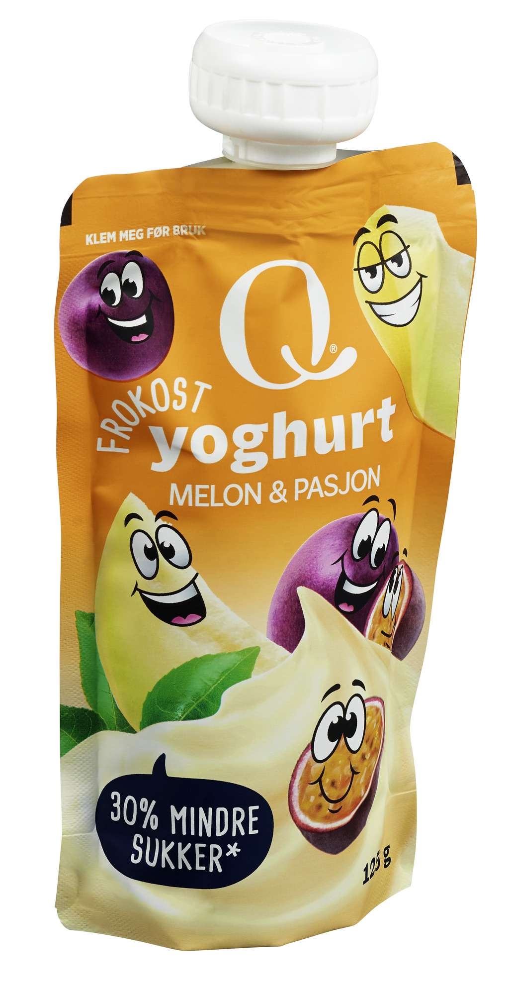 Q frokostyoghurt melon og pasjonsfrukt  125g