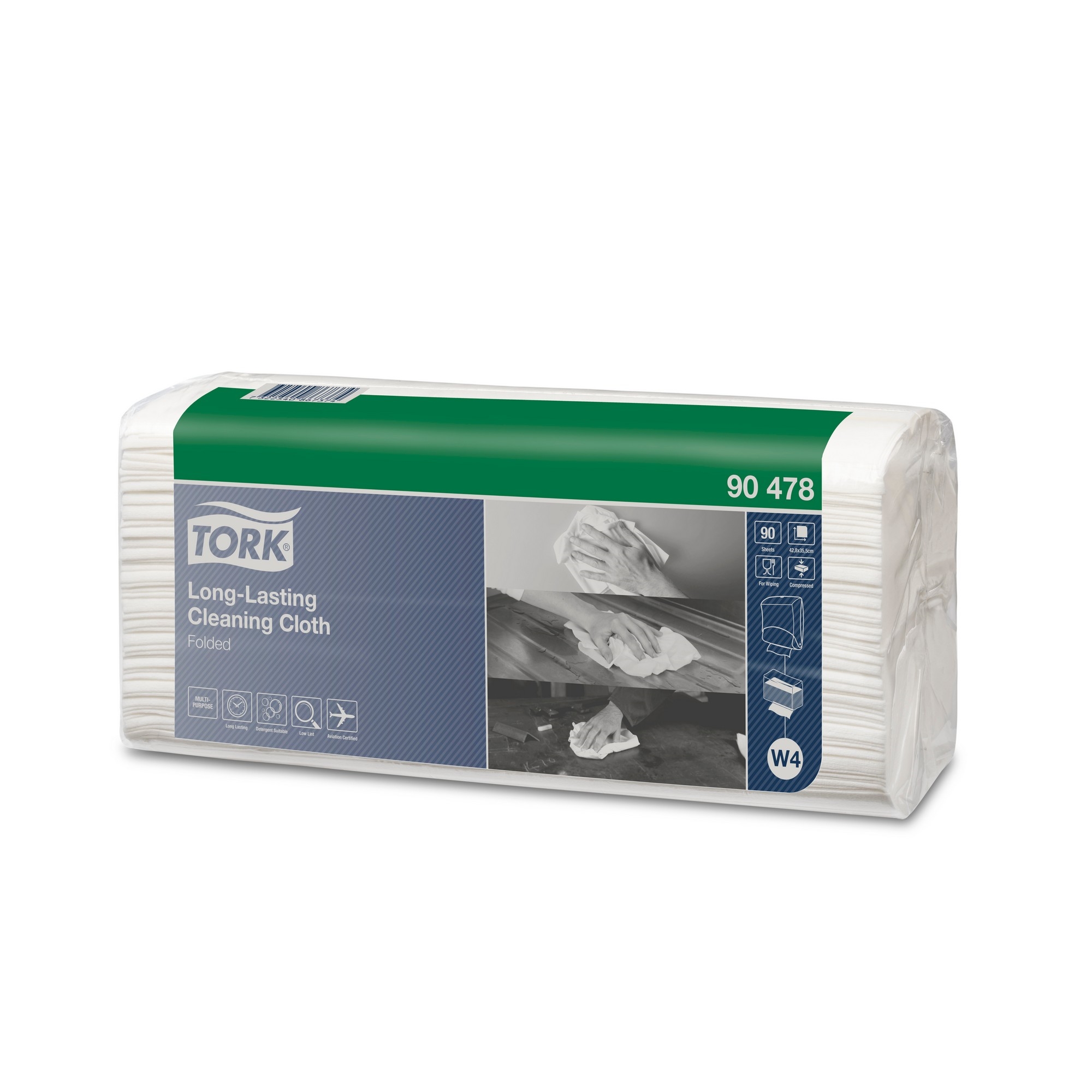 Allbruksklut top-pak hvit w4 90stk