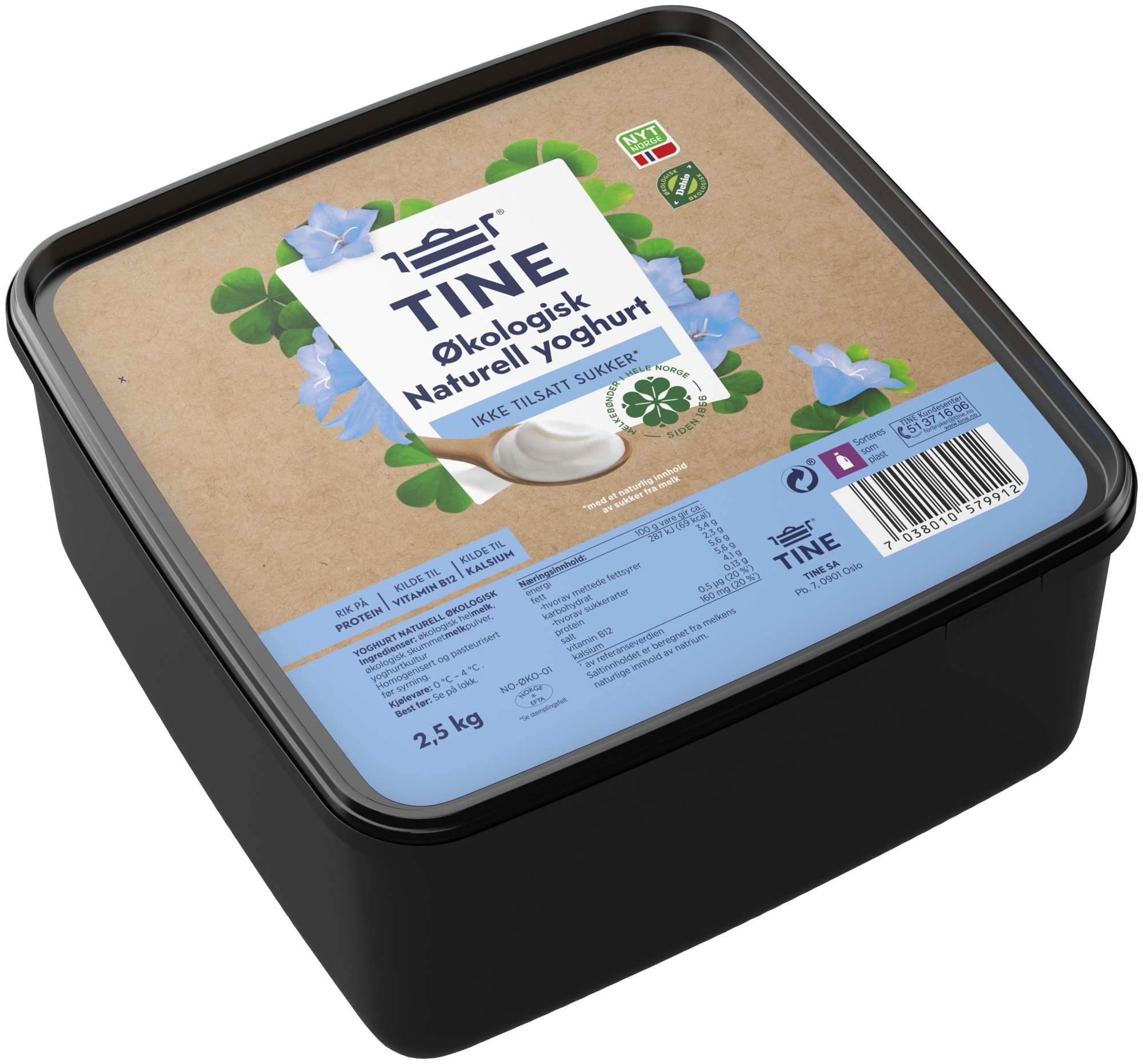 Yoghurt naturell økol. 2,5kg