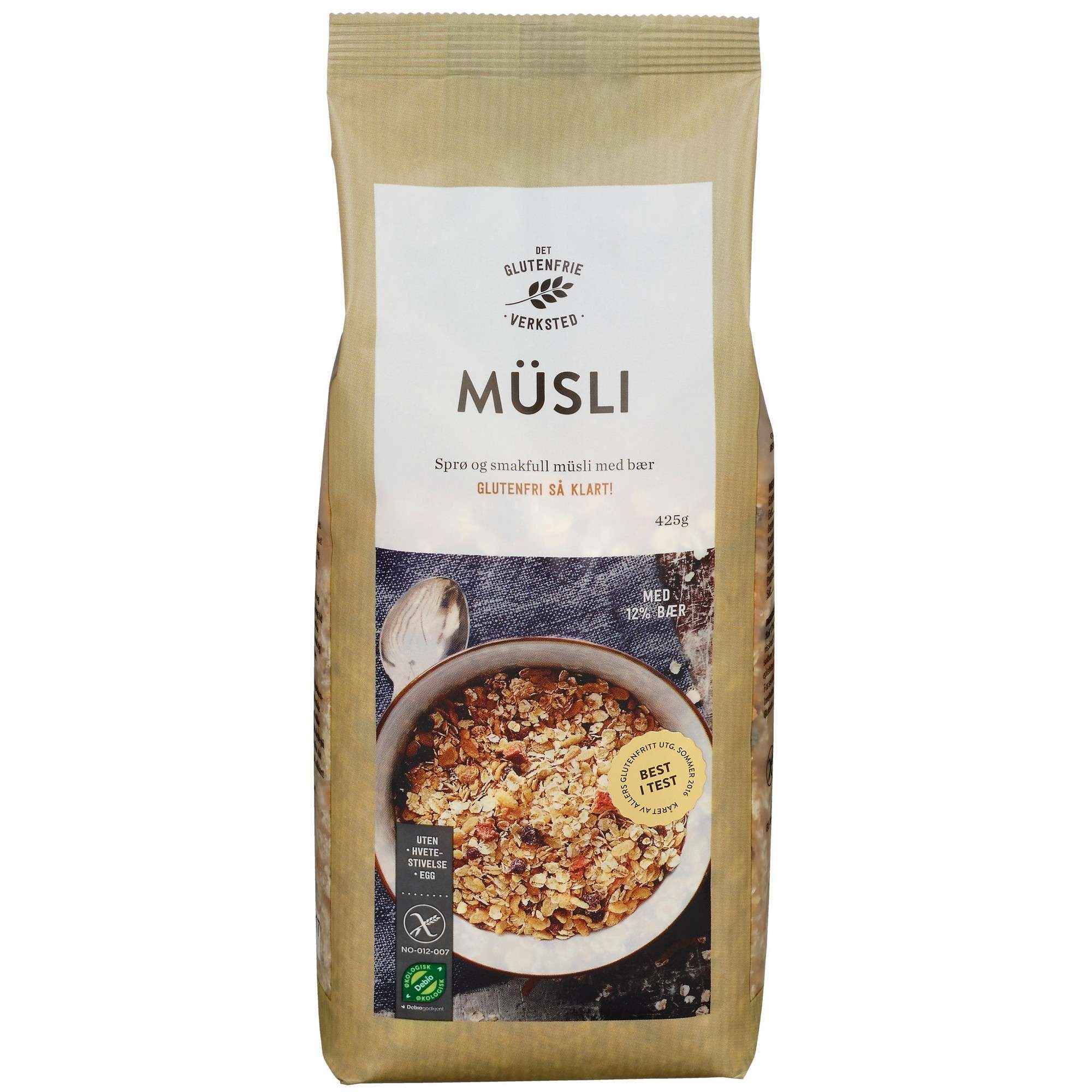 Musliblanding bær økol. gl.fri  425g