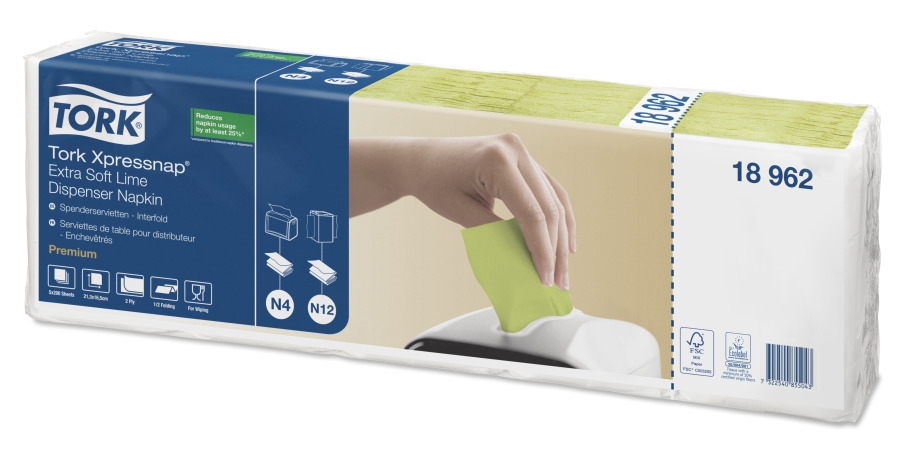 Serviett xpressnap xtra myk lys grønn (n4) 1000ark