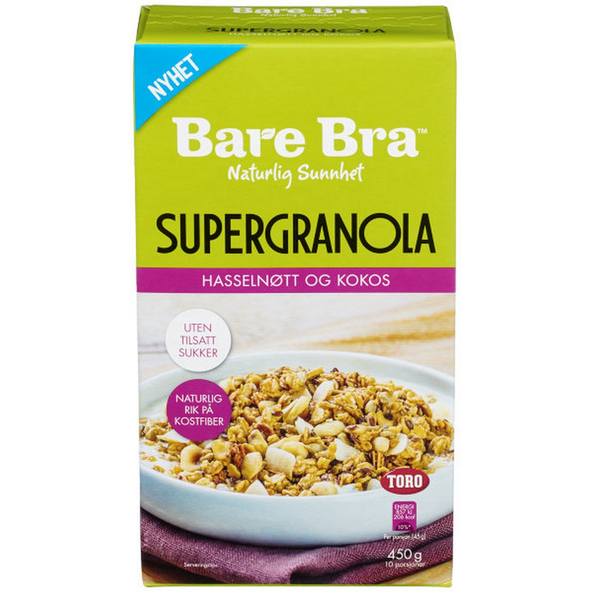 Supergranola m hasselnøtt   450g